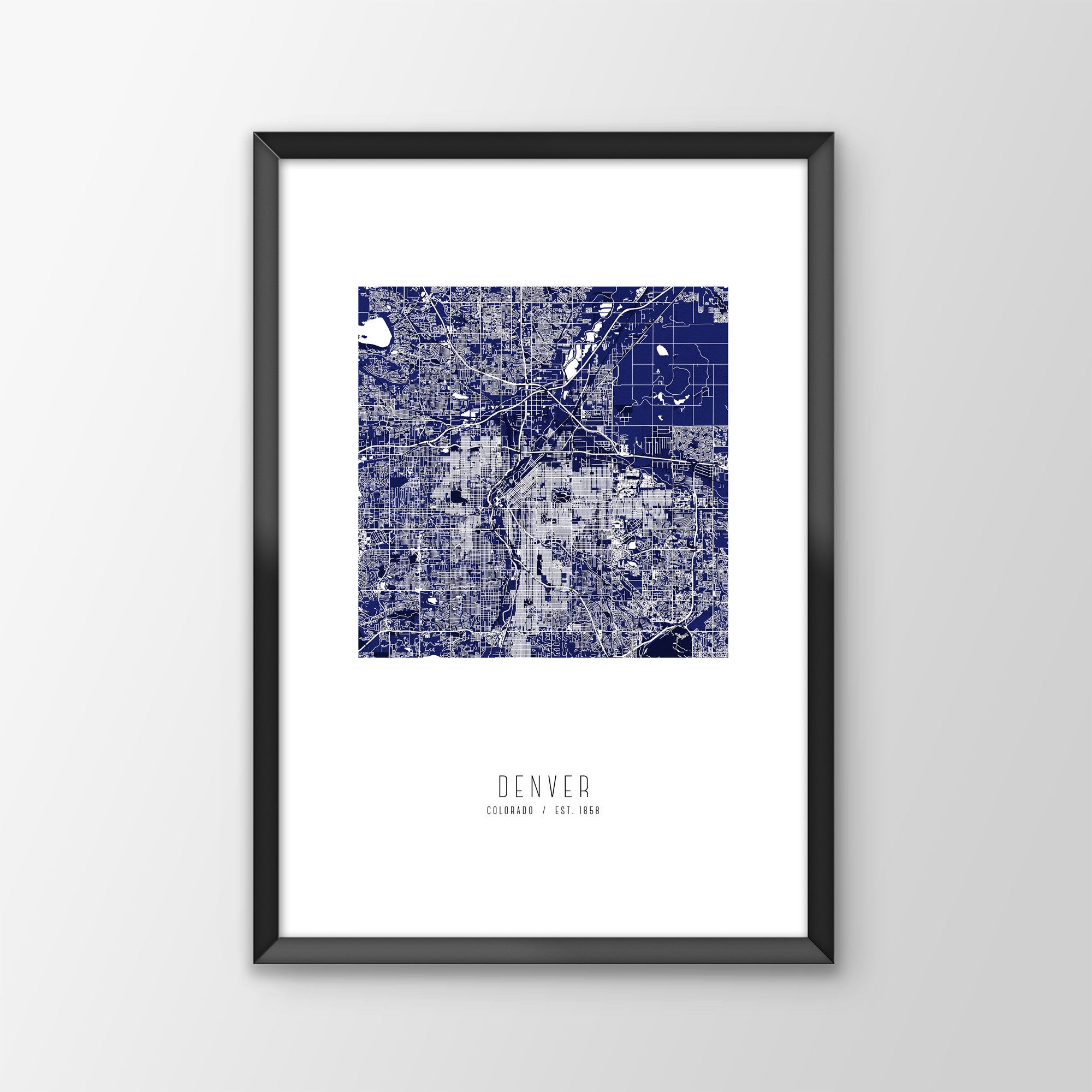 Denver City Map Print