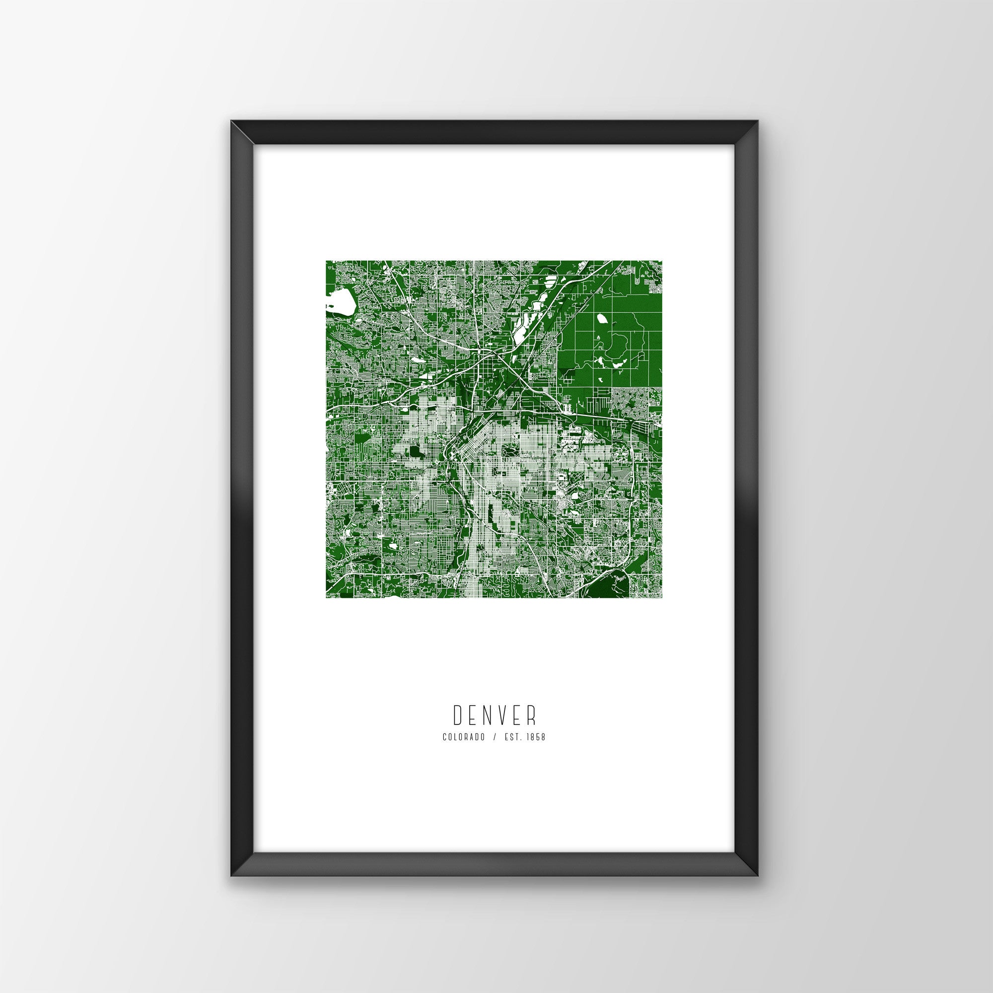 Denver City Map Print
