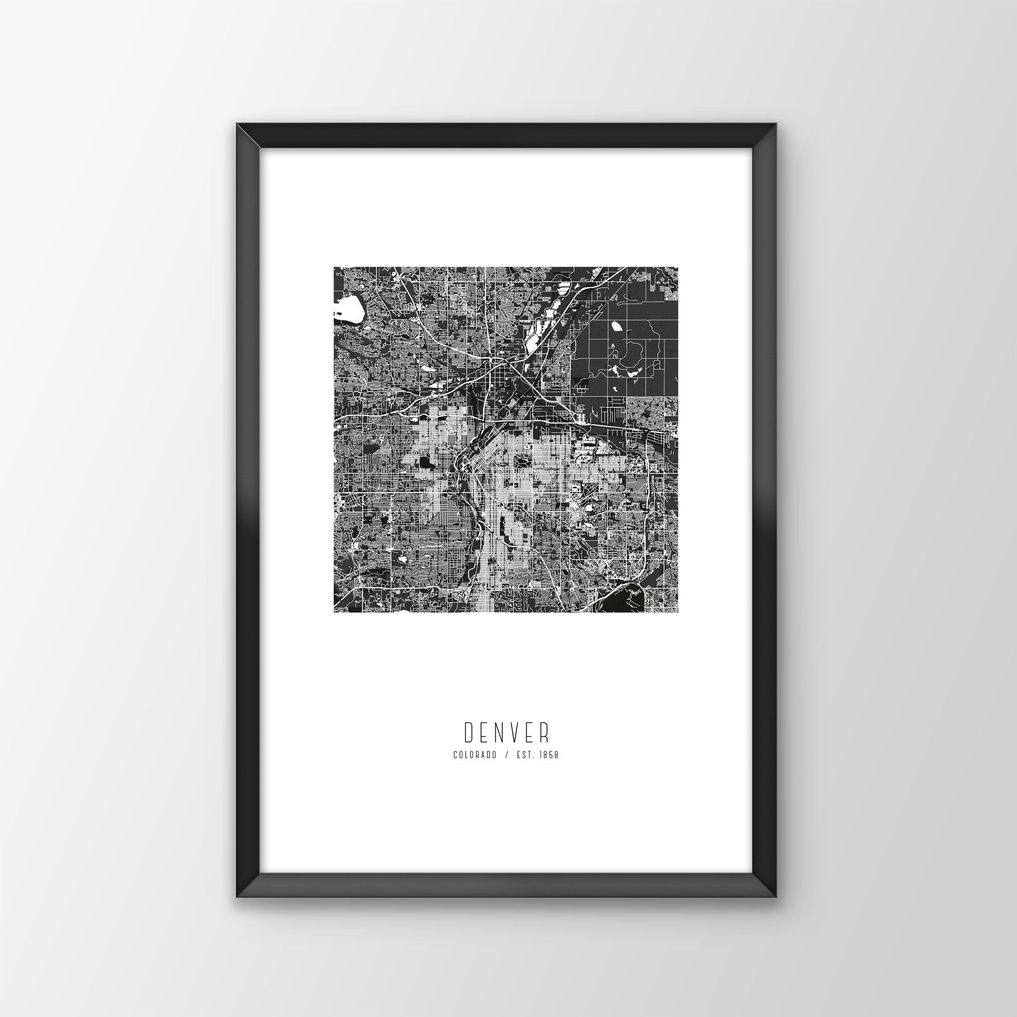 Denver City Map Print