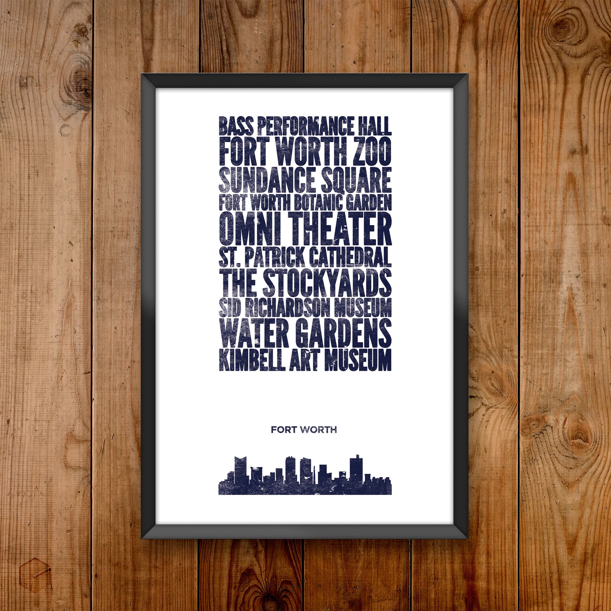 Fort Worth City Print