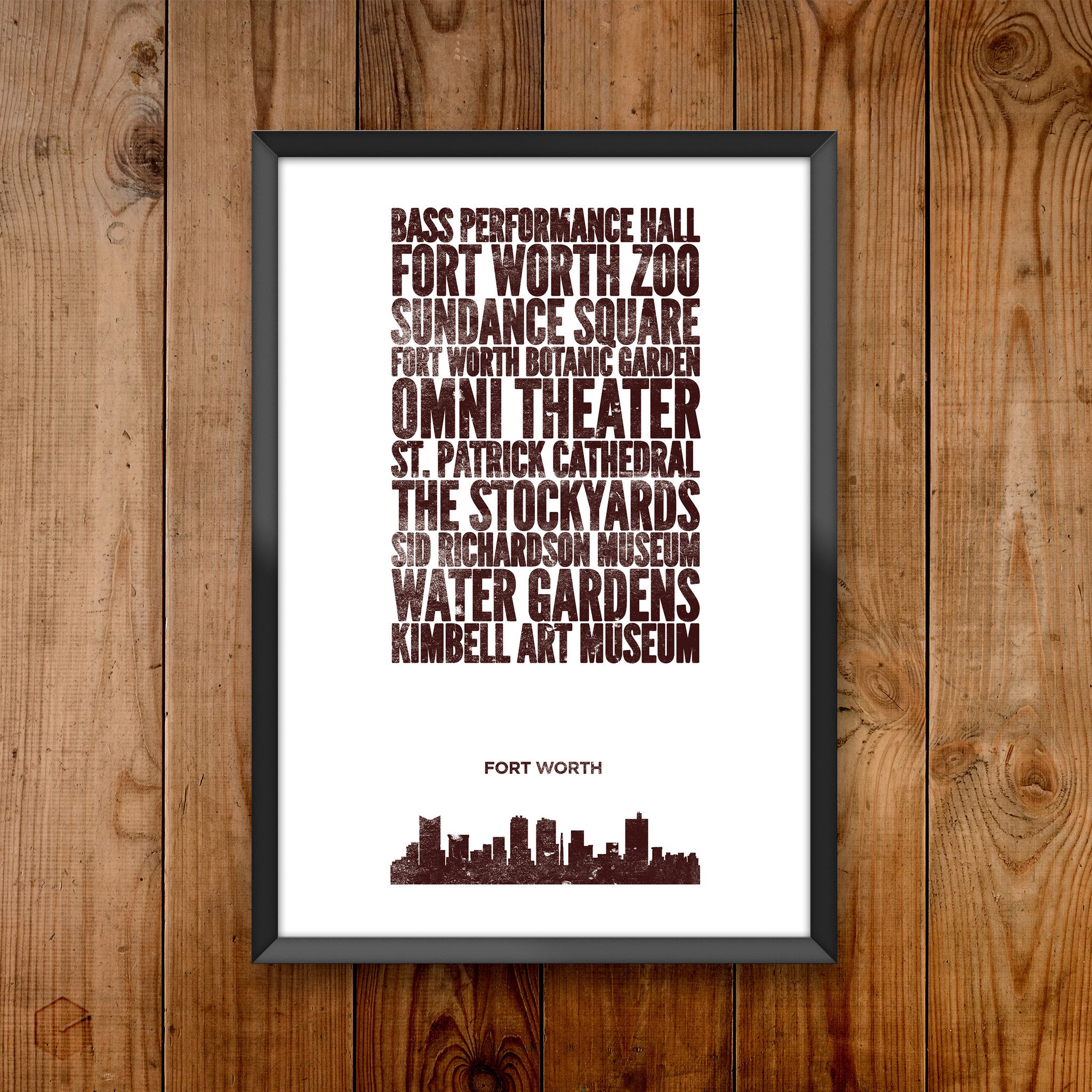 Fort Worth City Print
