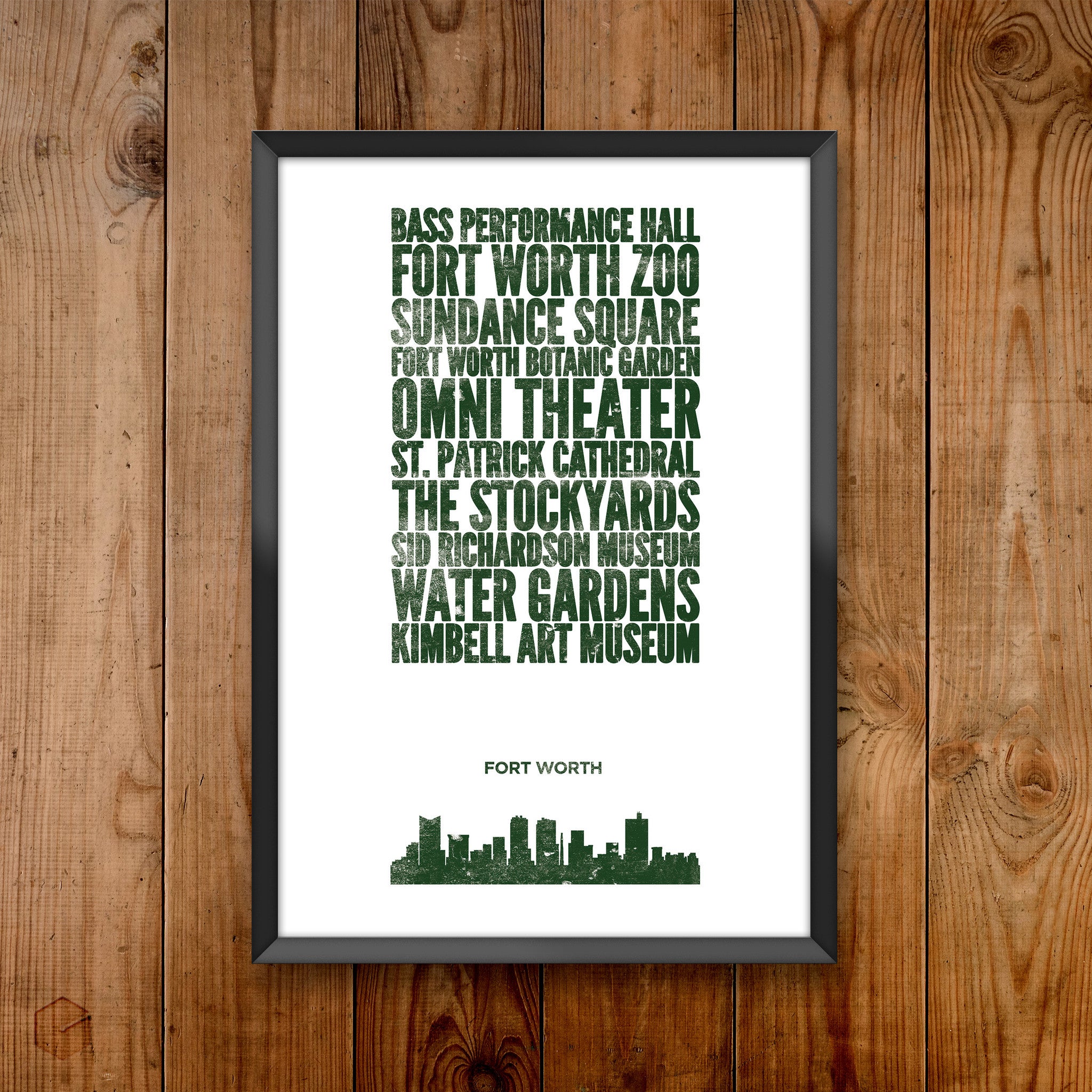 Fort Worth City Print