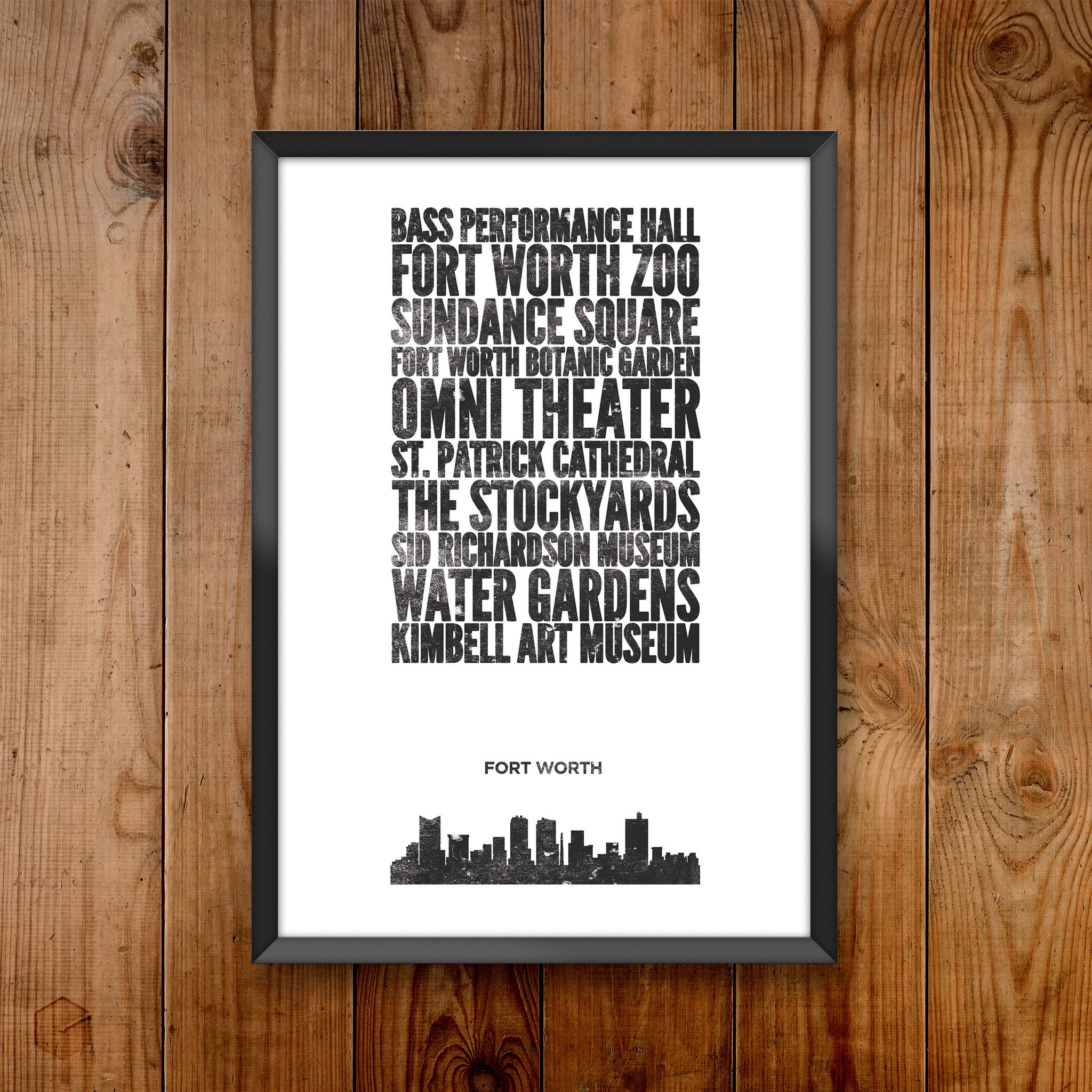 Fort Worth City Print