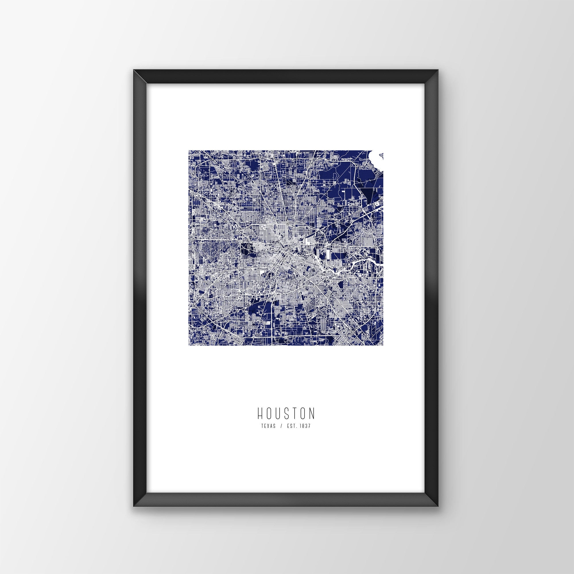 Houston City Map Print
