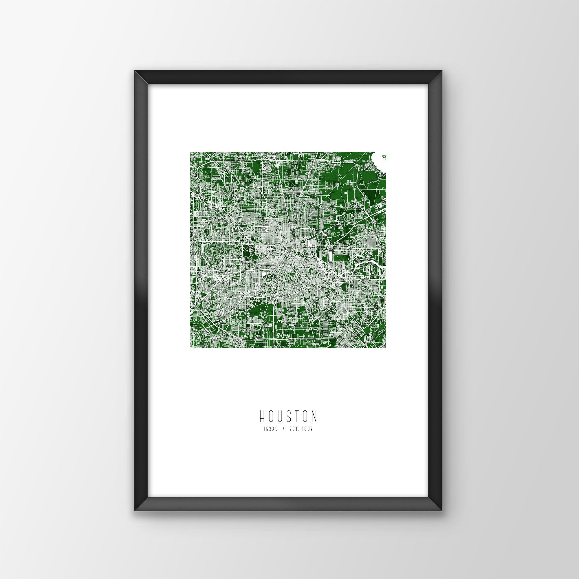 Houston City Map Print