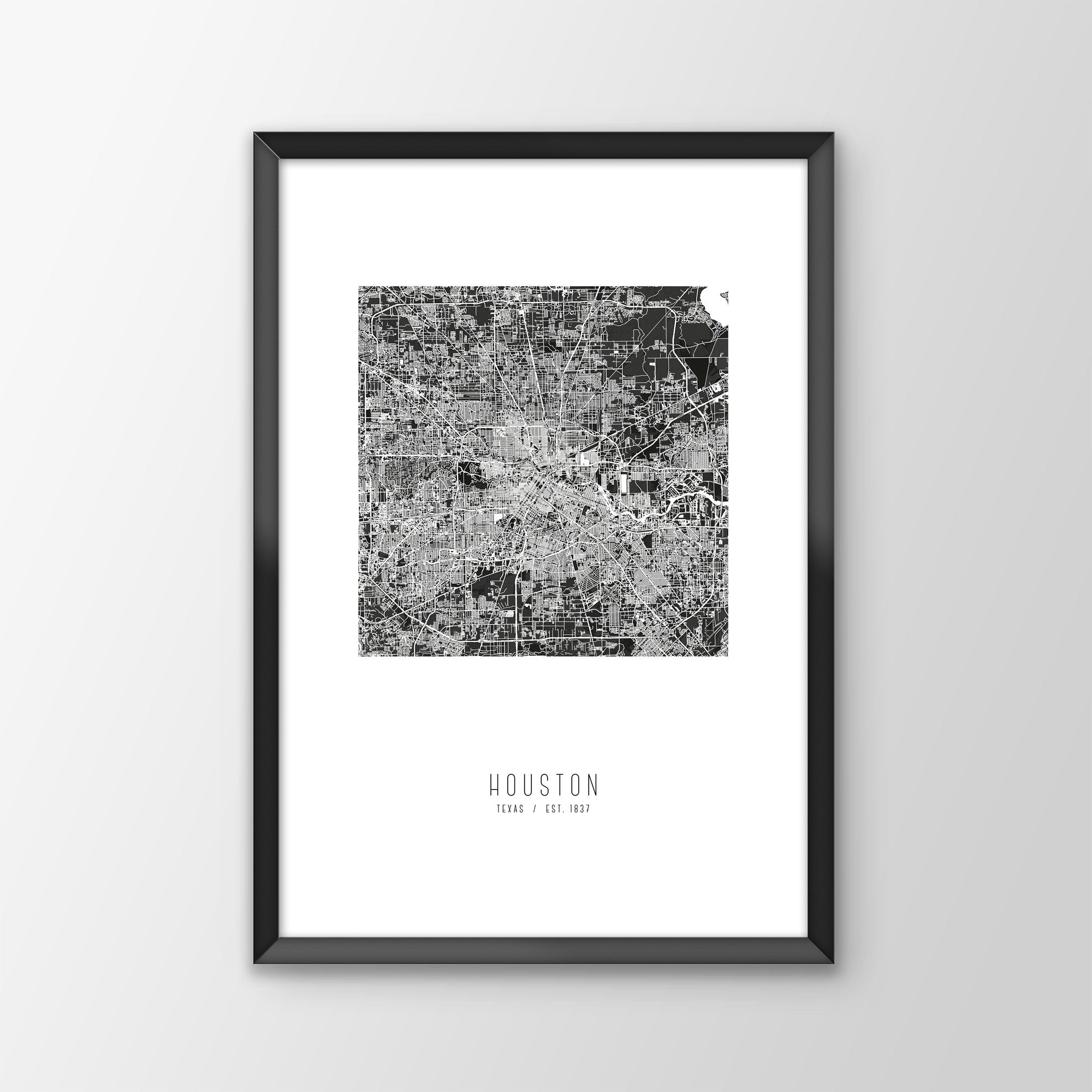 Houston City Map Print