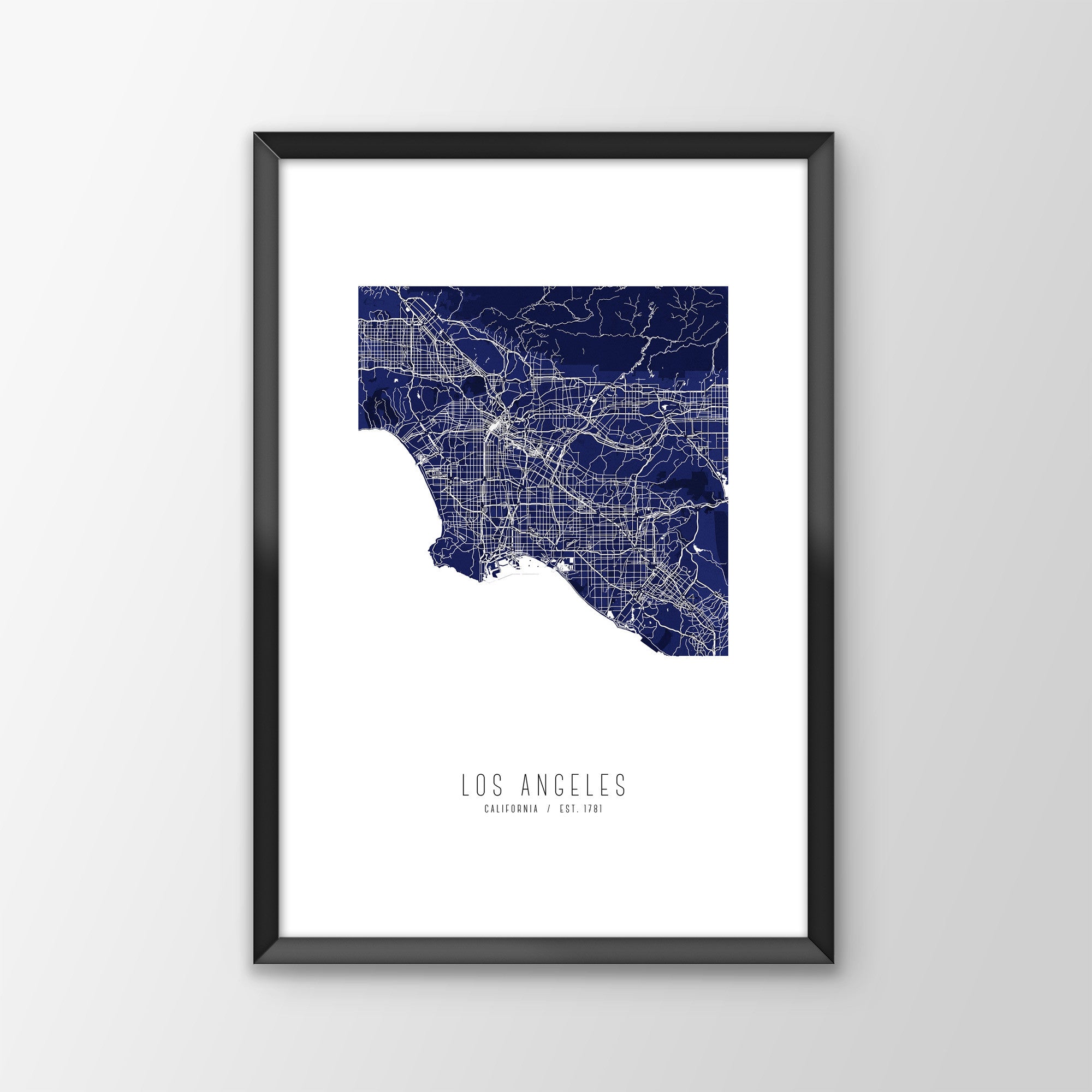 Los Angeles City Map Print