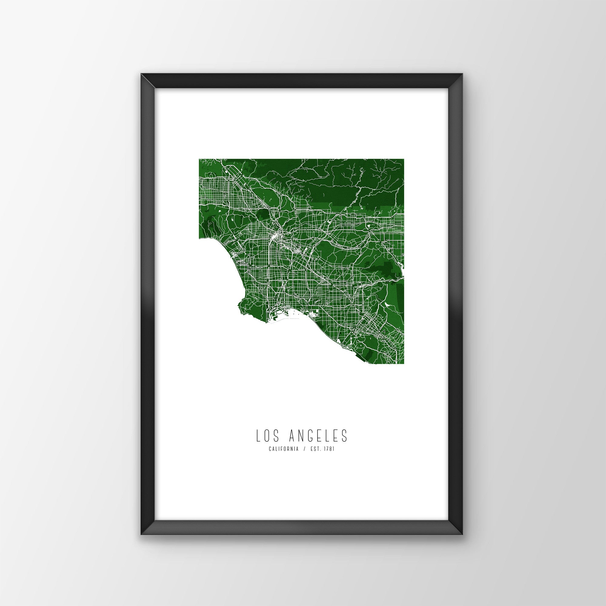 Los Angeles City Map Print
