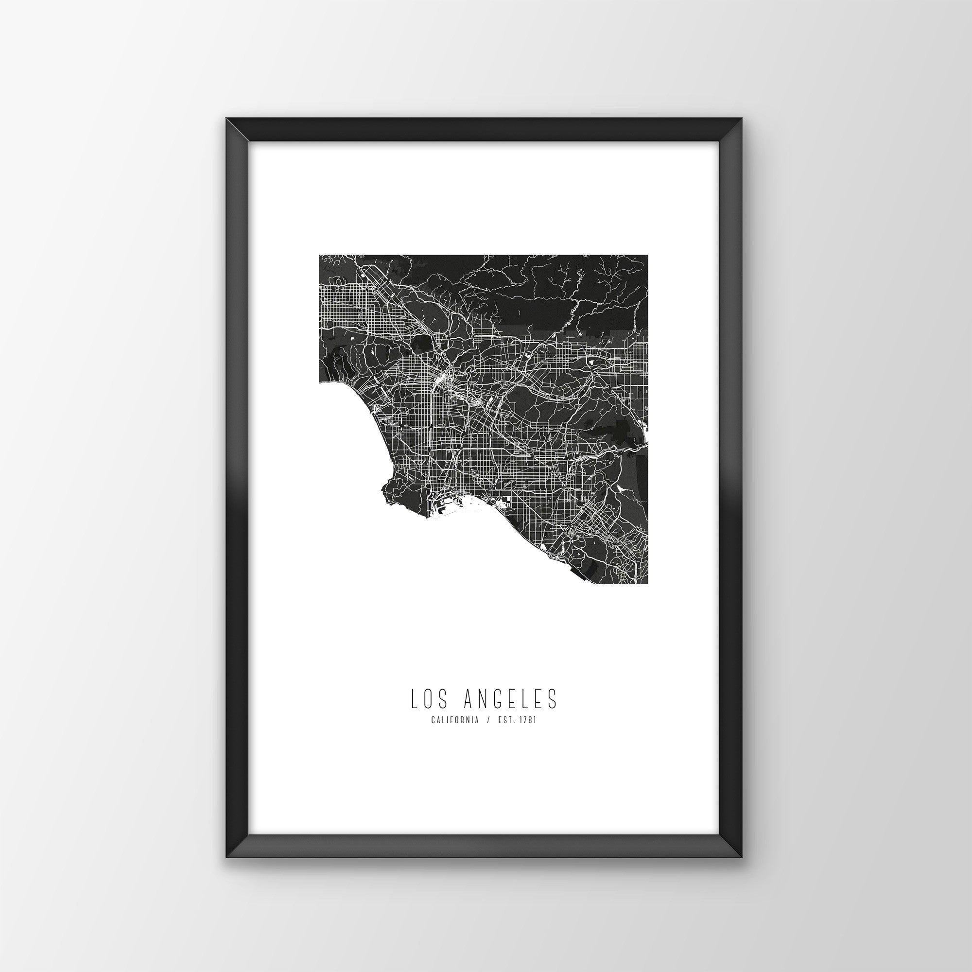 Los Angeles City Map Print