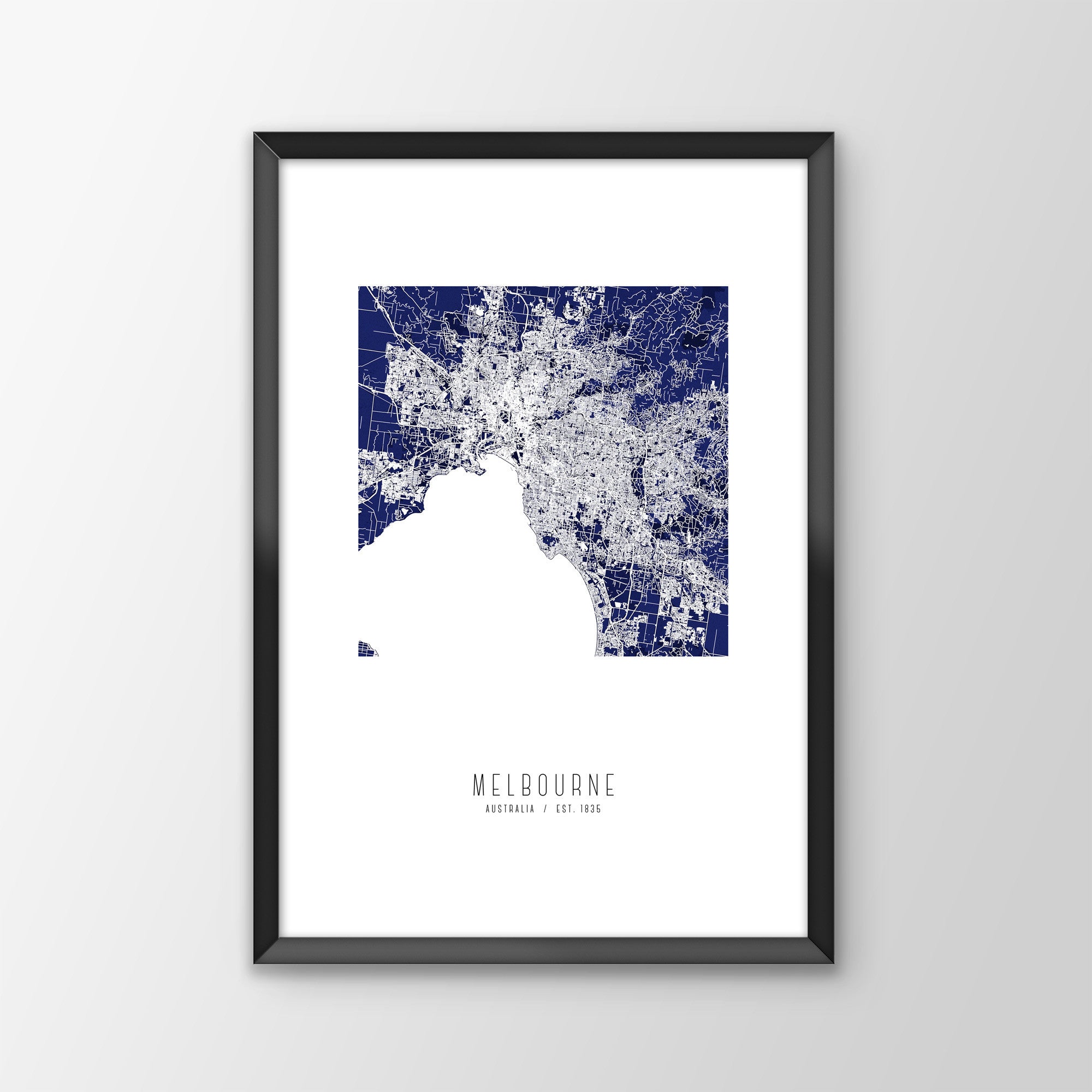 Melbourne City Map Print