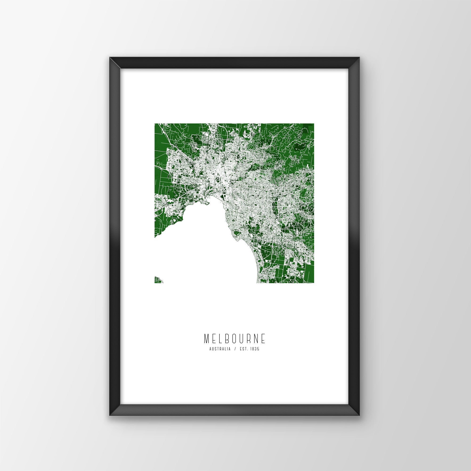 Melbourne City Map Print