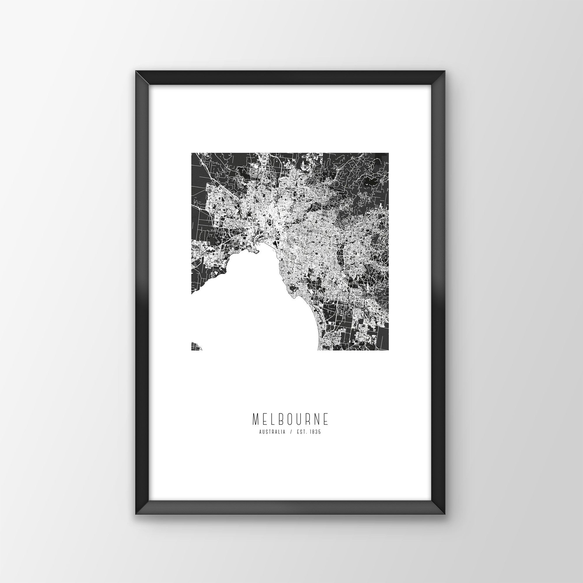 Melbourne City Map Print