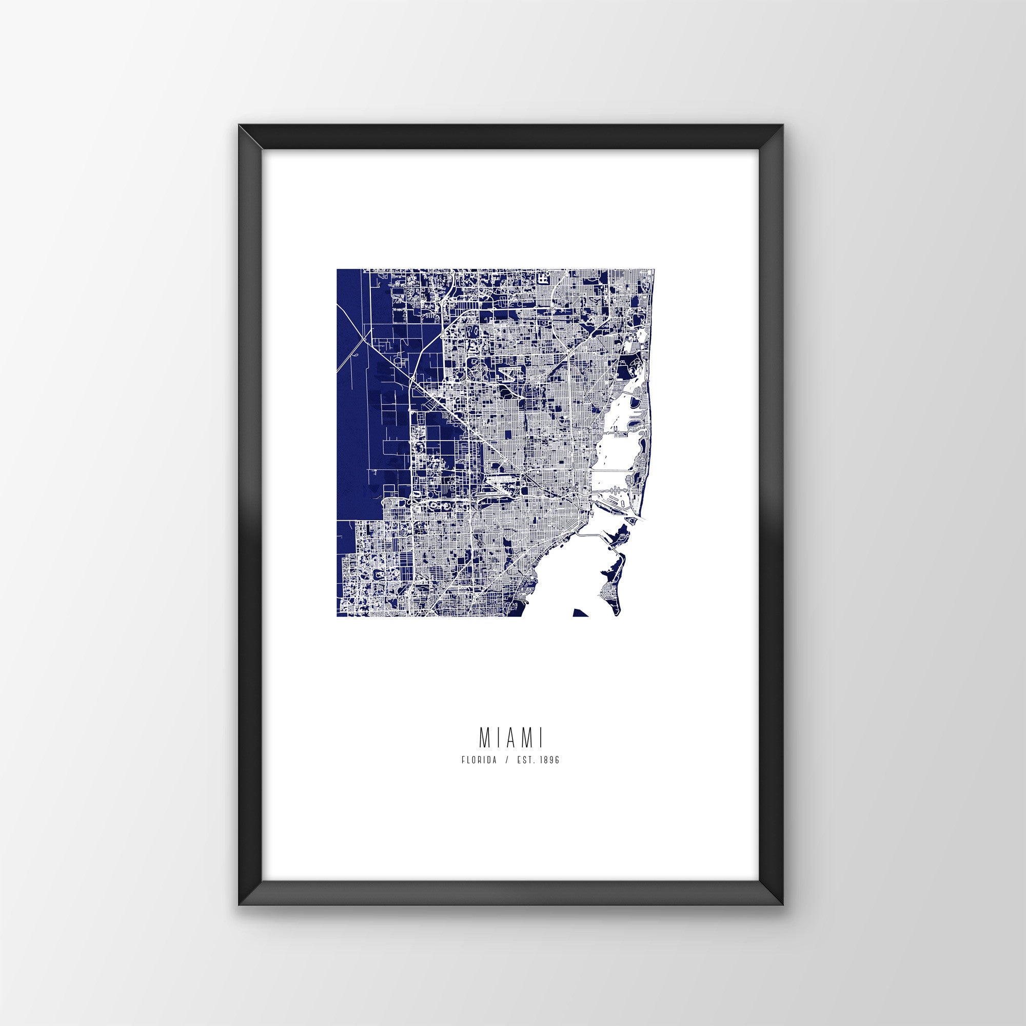 Miami City Map Print