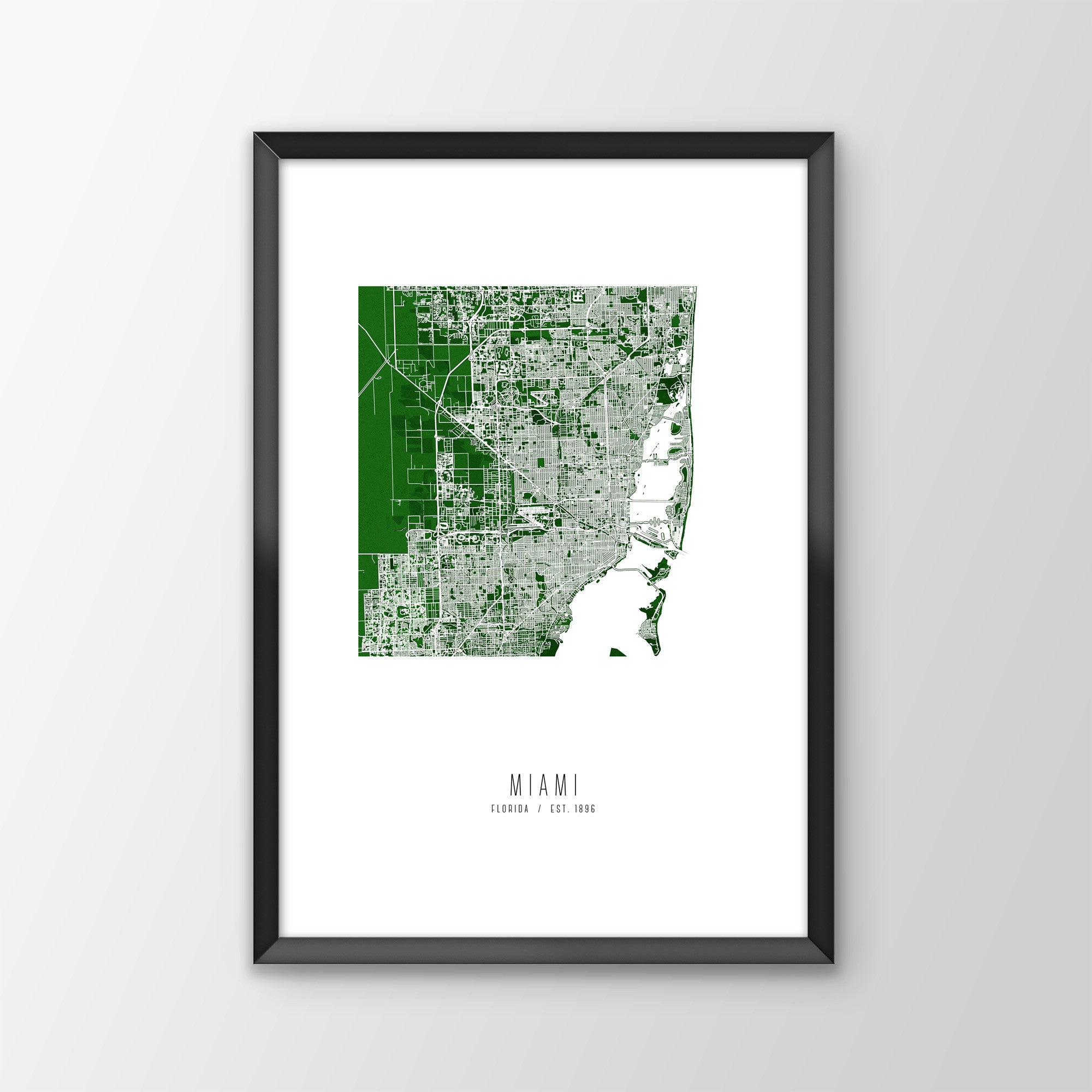 Miami City Map Print