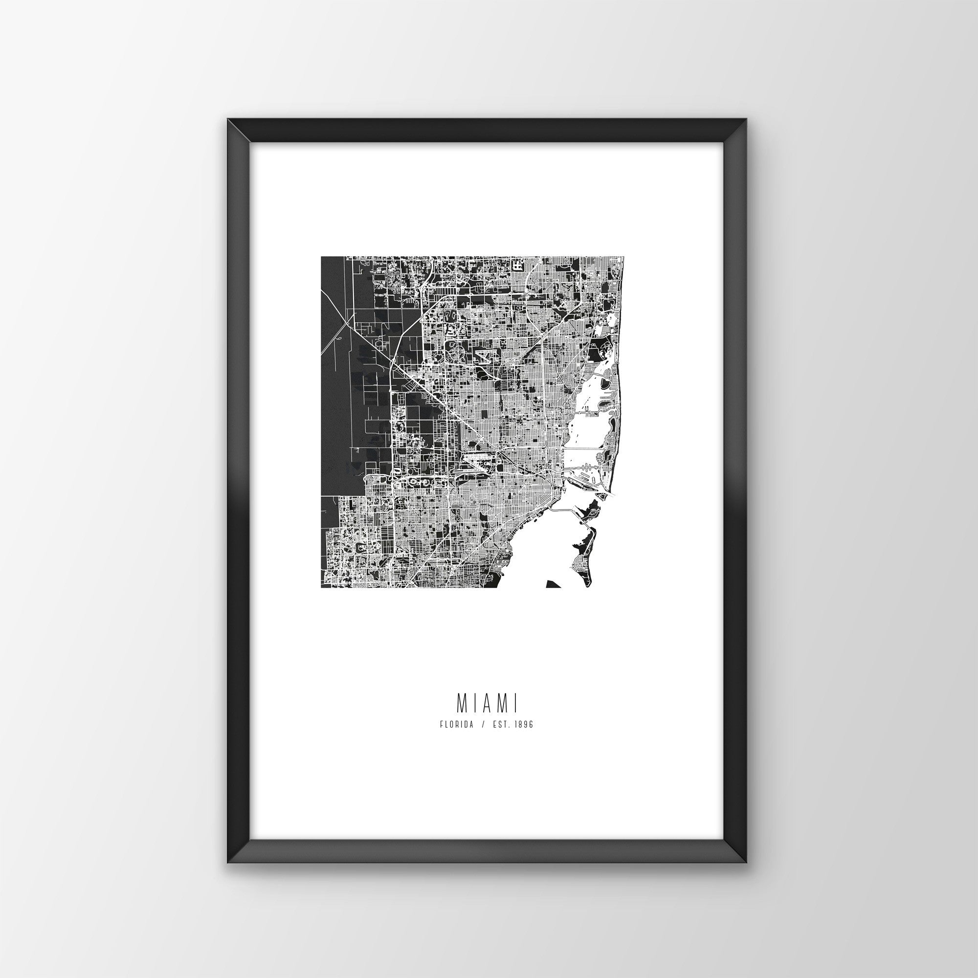 Miami City Map Print