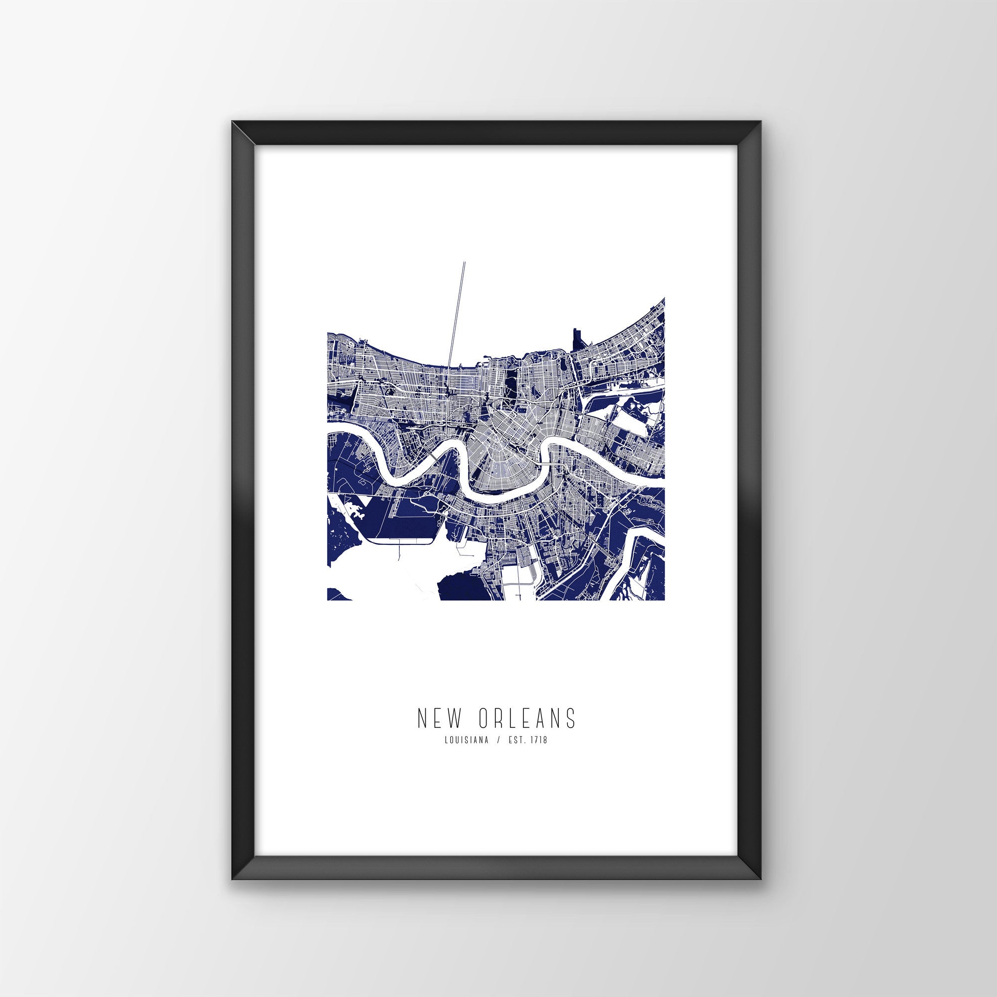 New Orleans City Map Print