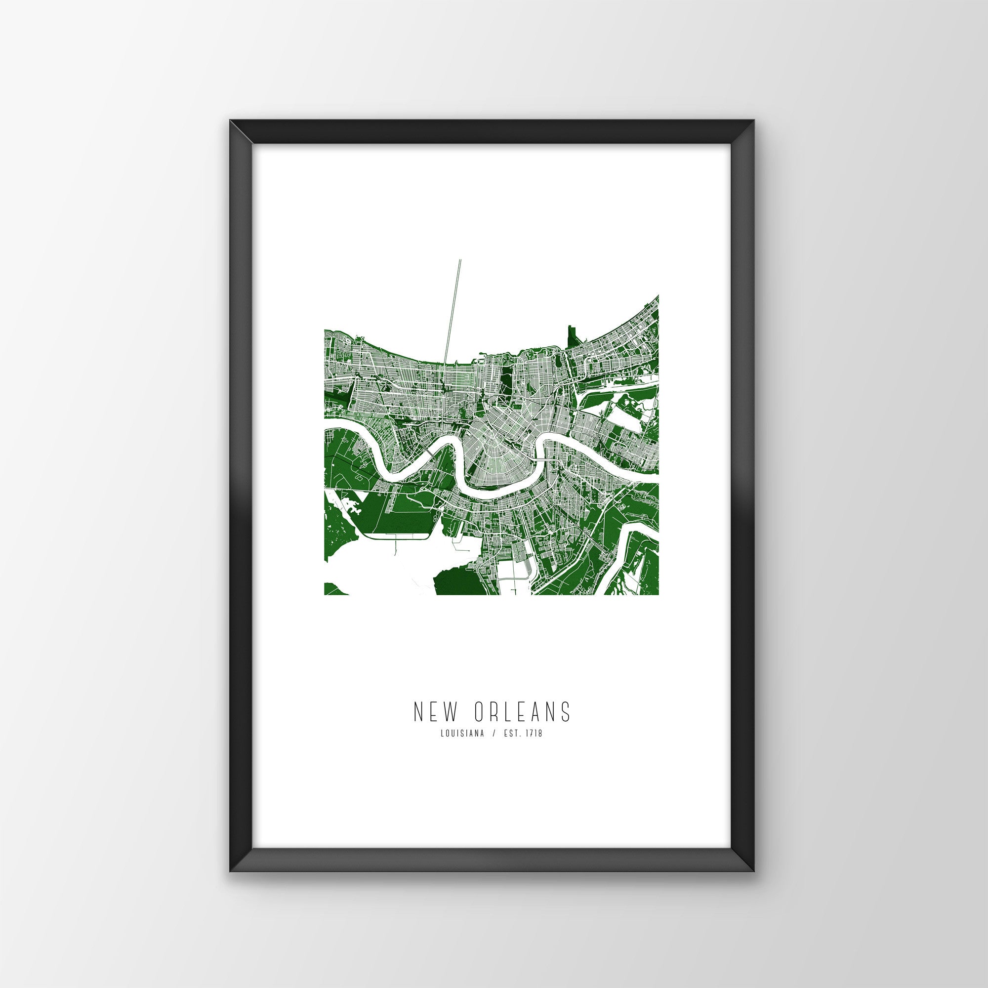 New Orleans City Map Print