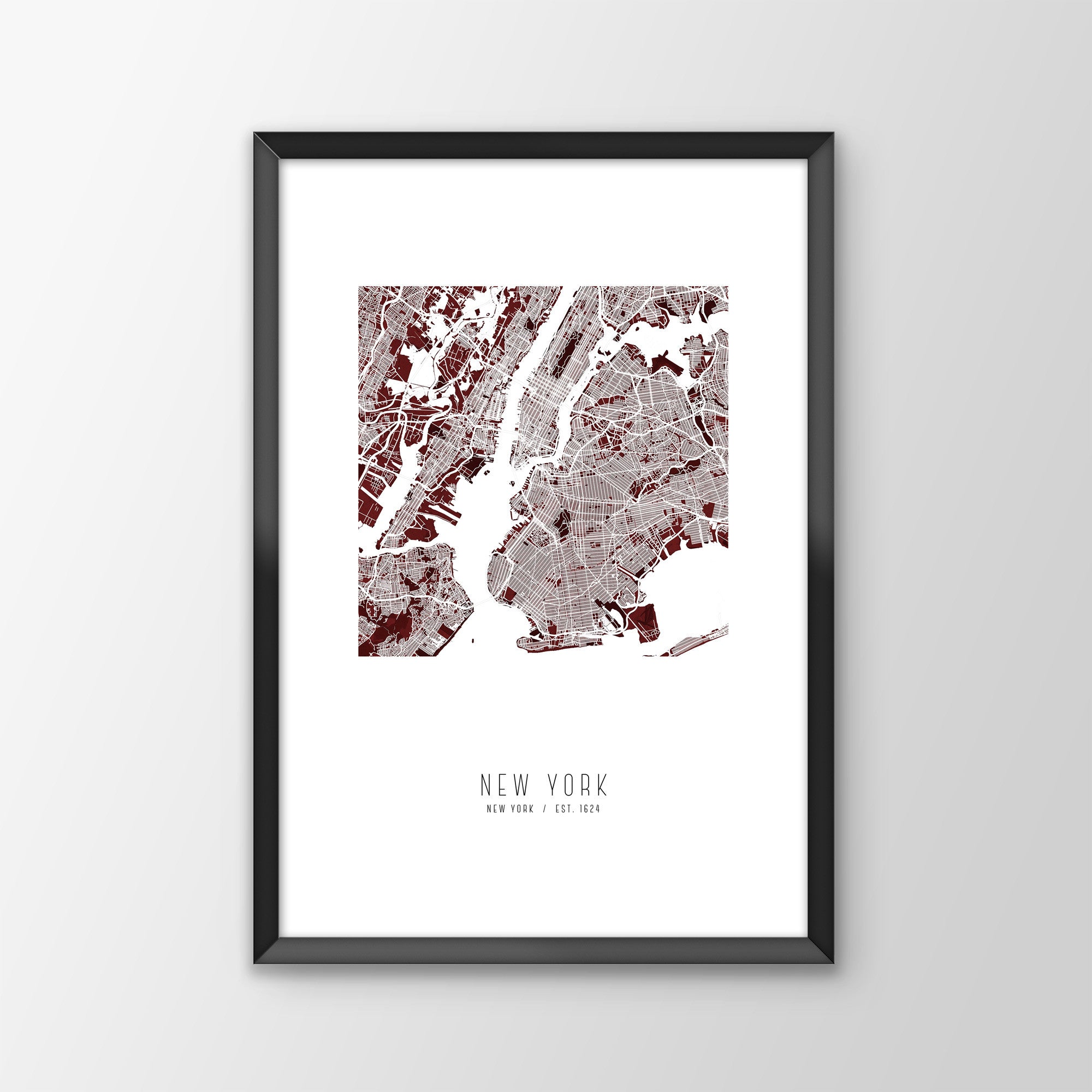 New York City Map Print