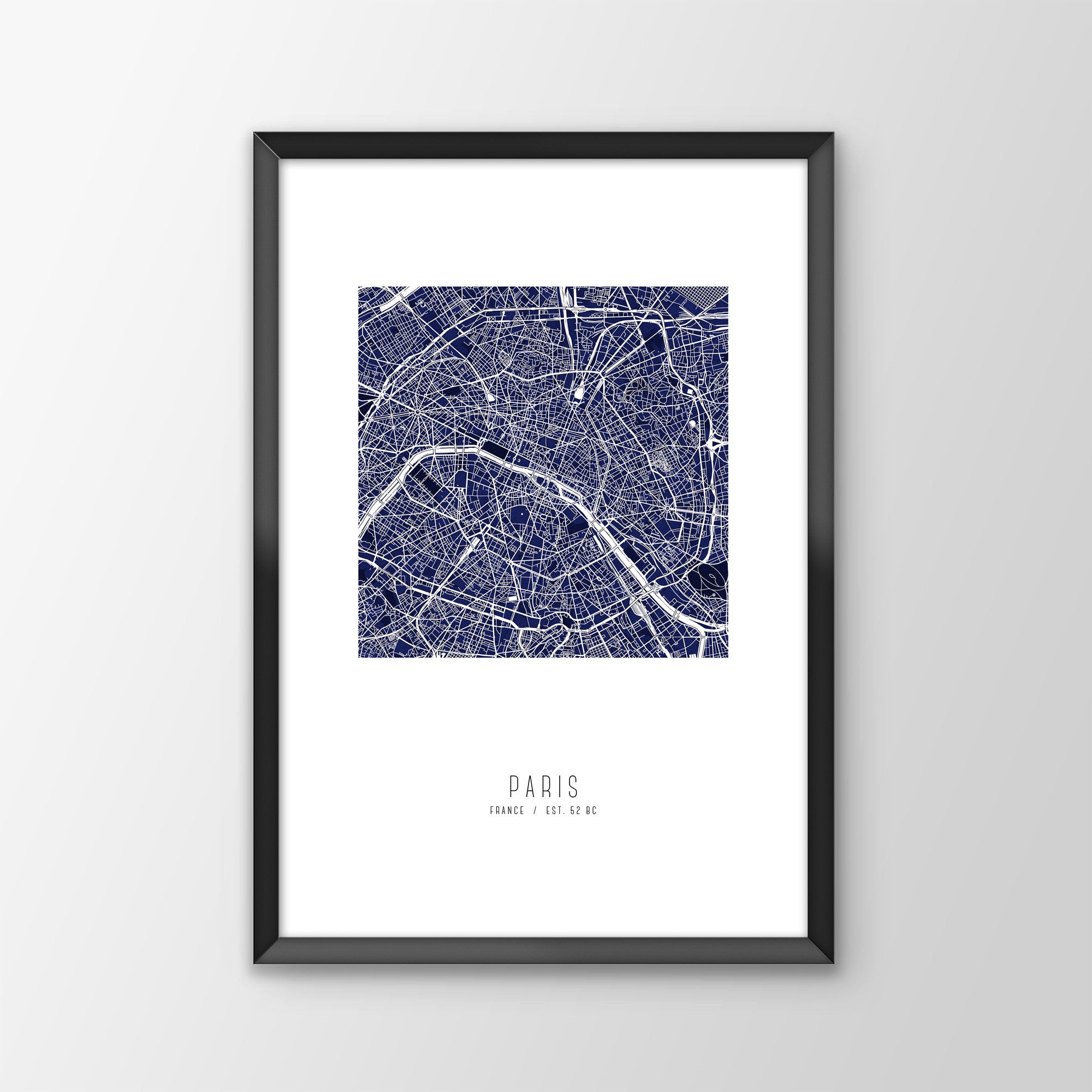Paris City Map Print