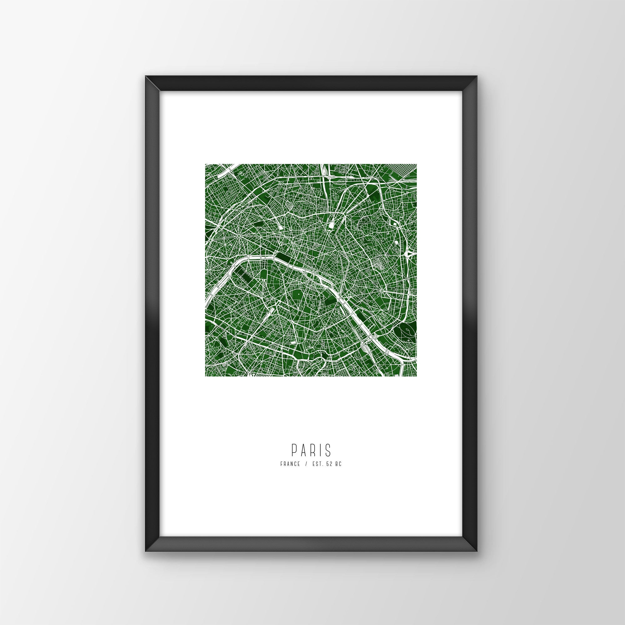 Paris City Map Print