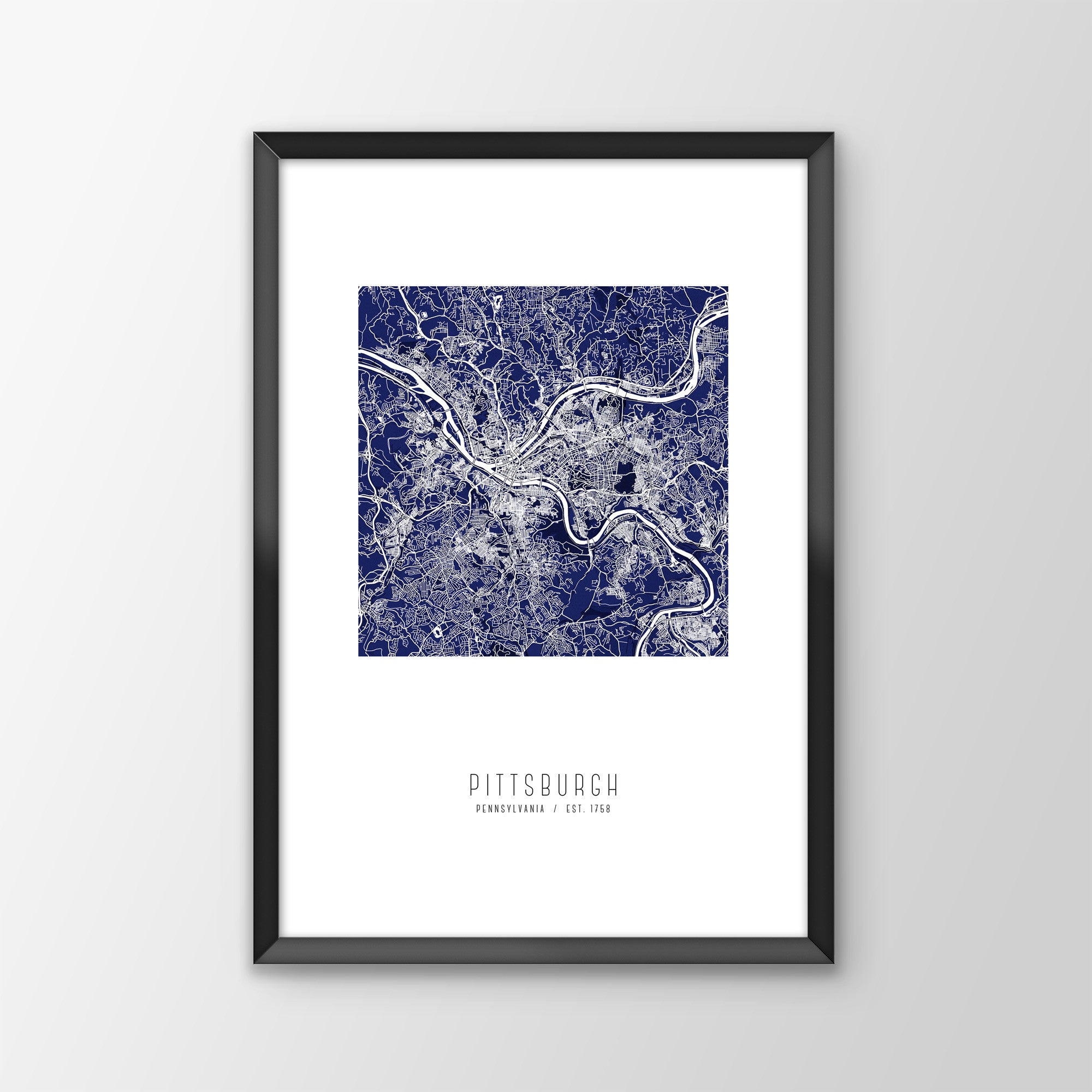 Pittsburgh City Map Print