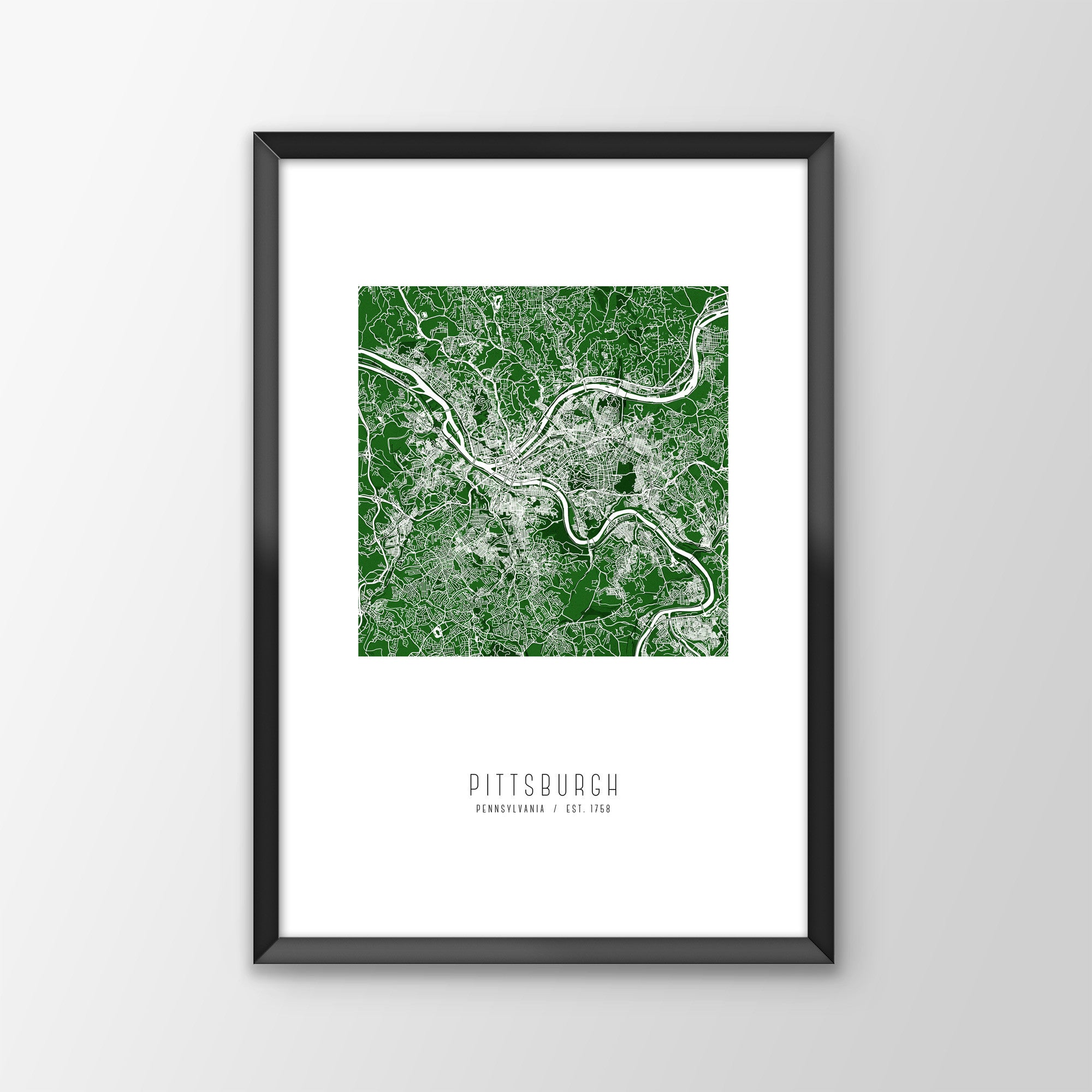 Pittsburgh City Map Print
