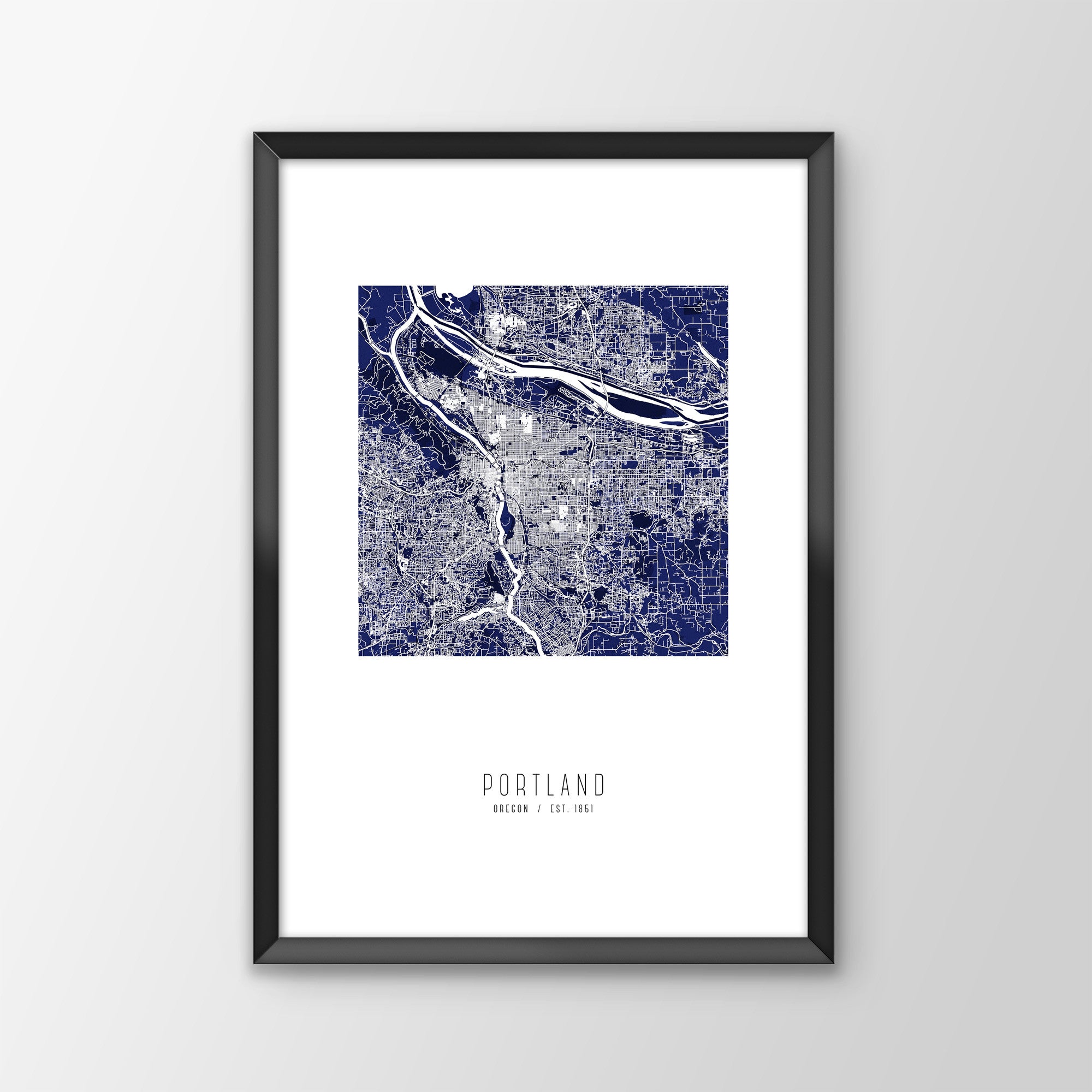 Portland City Map Print