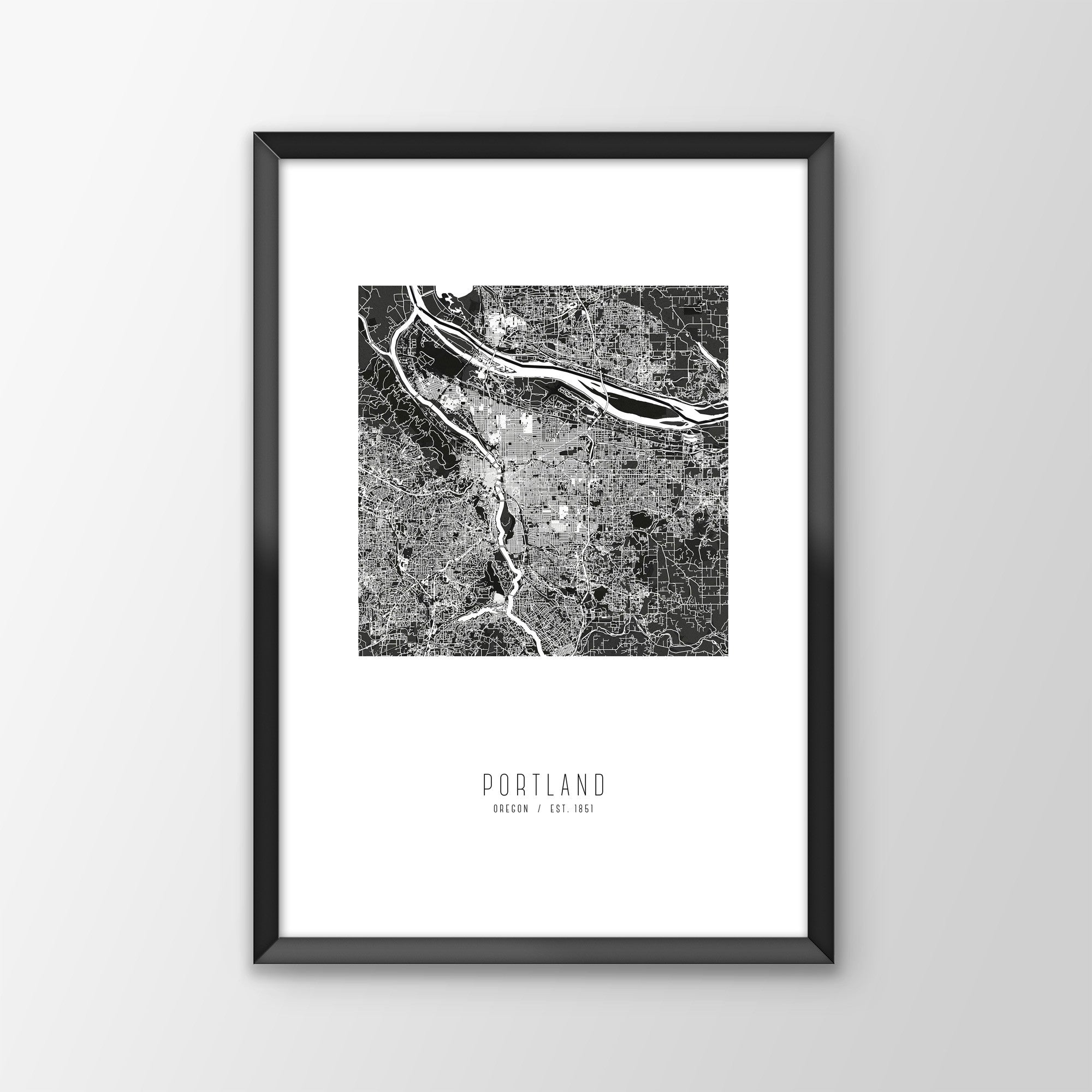 Portland City Map Print