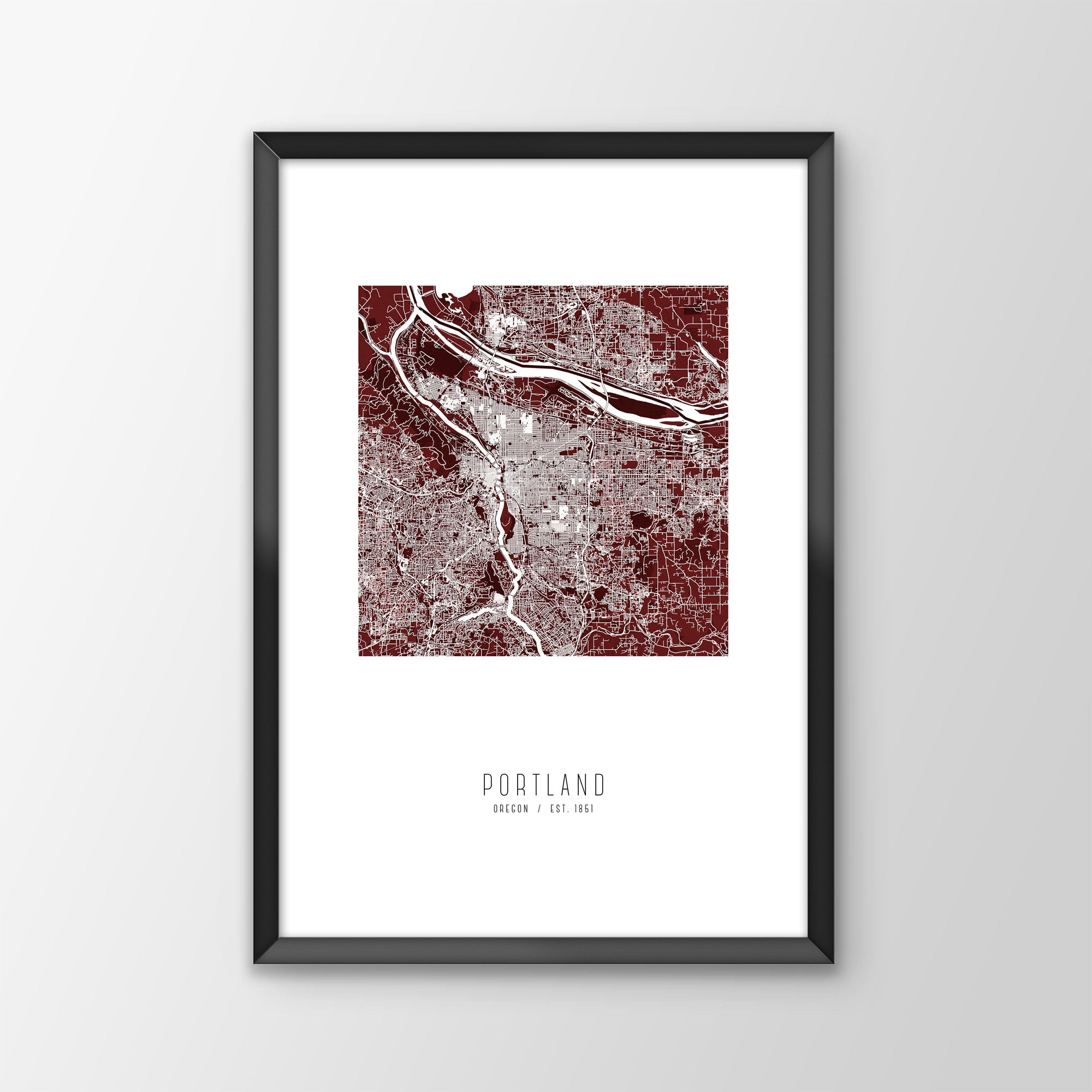 Portland City Map Print