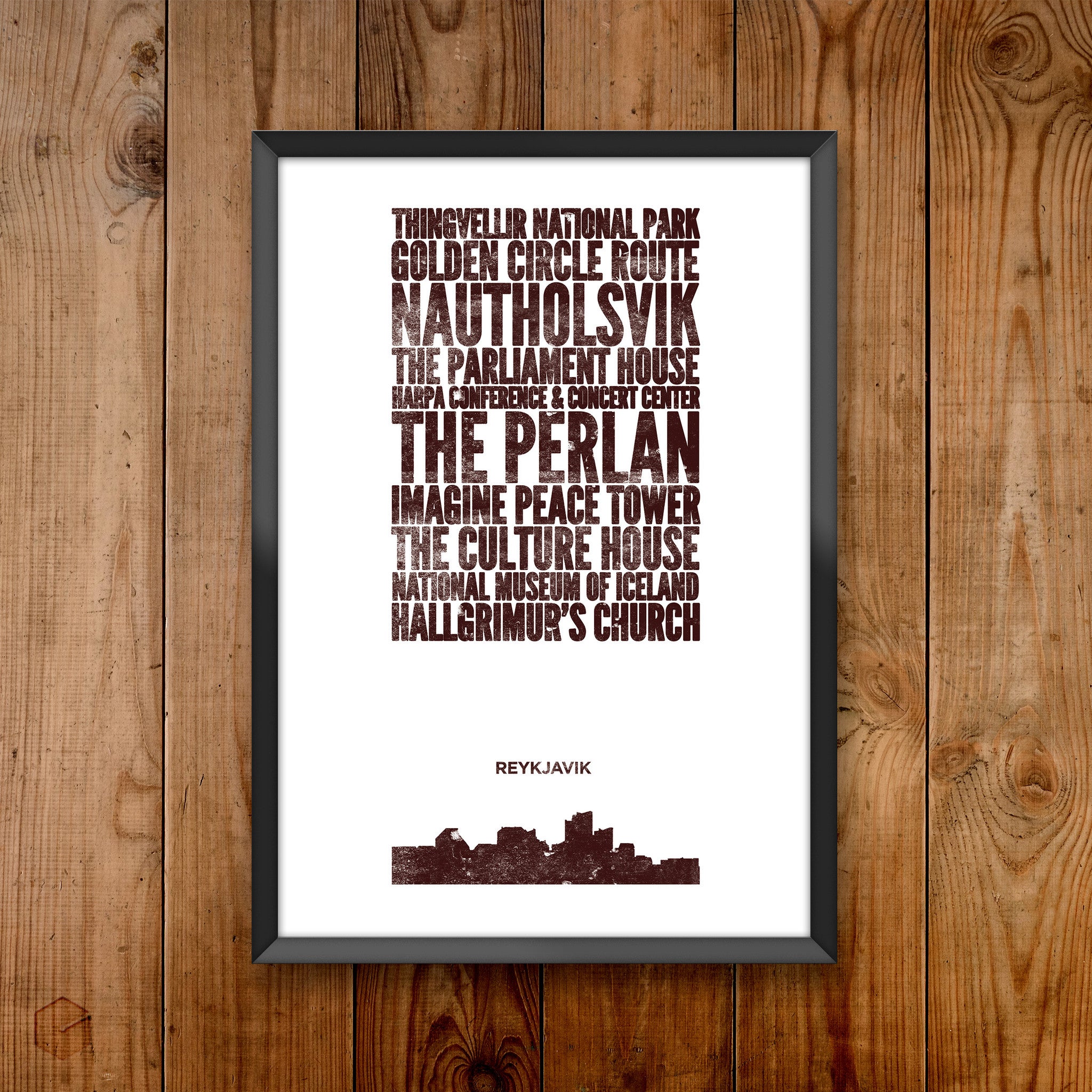 Reykjavik City Print