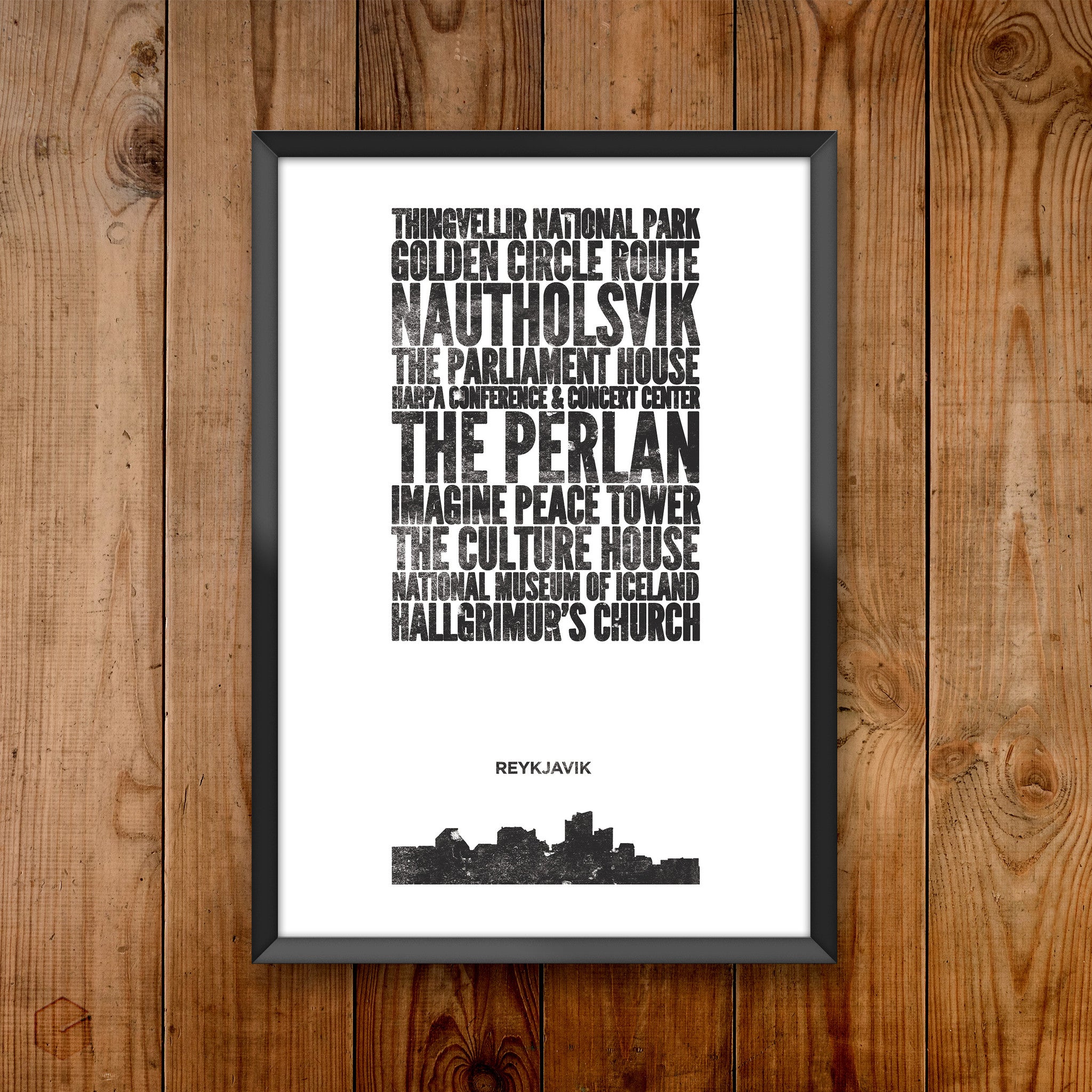 Reykjavik City Print