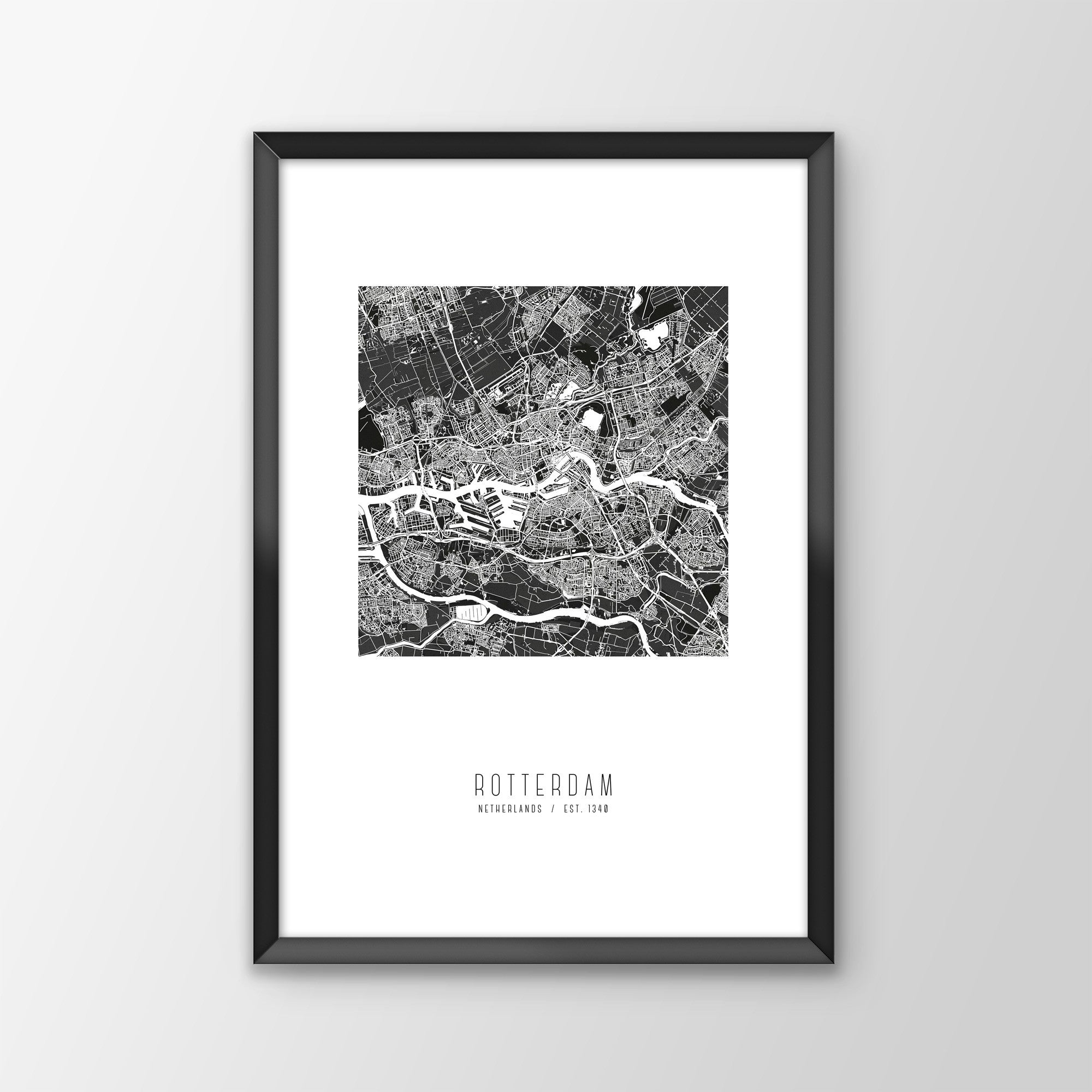 Rotterdam City Map Print
