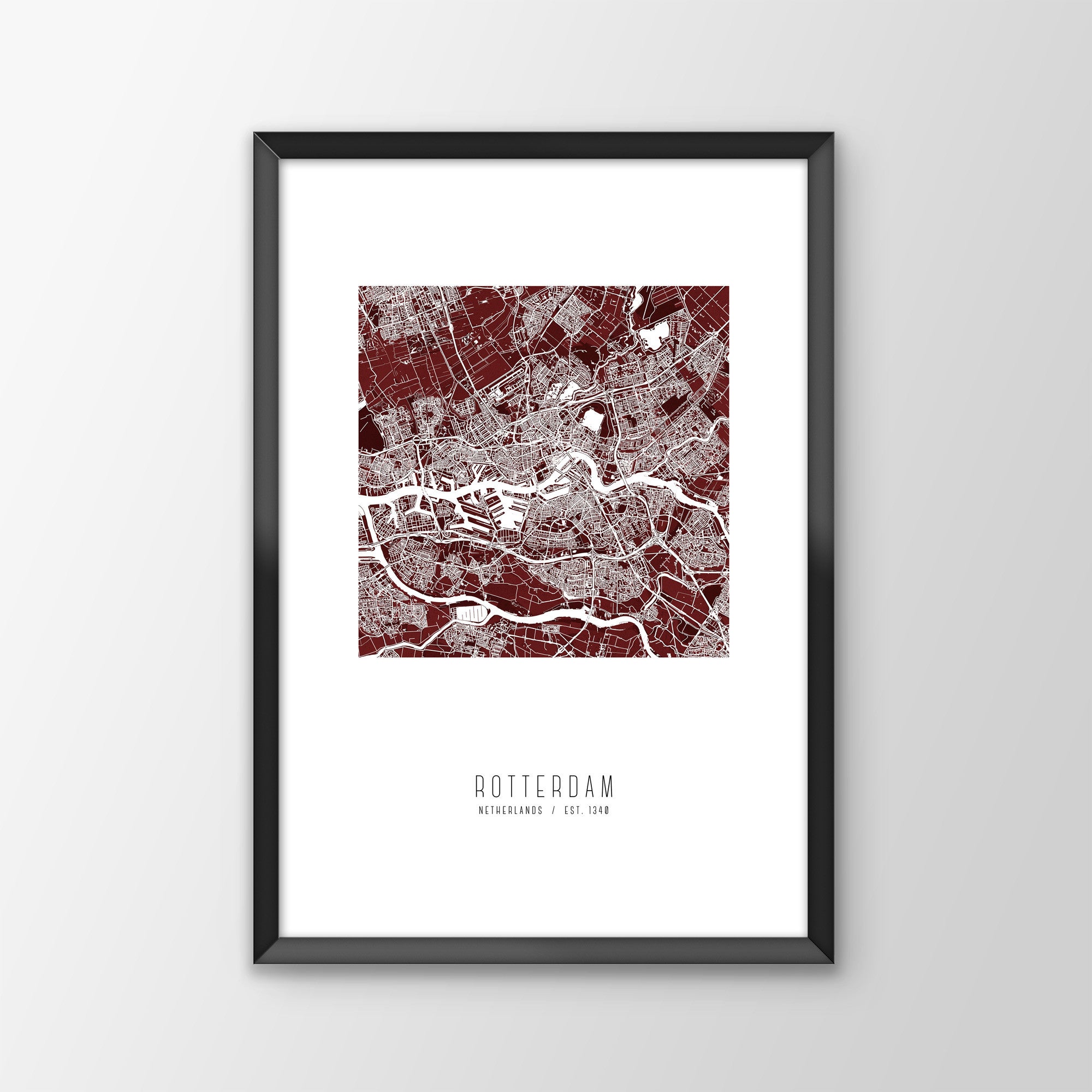 Rotterdam City Map Print