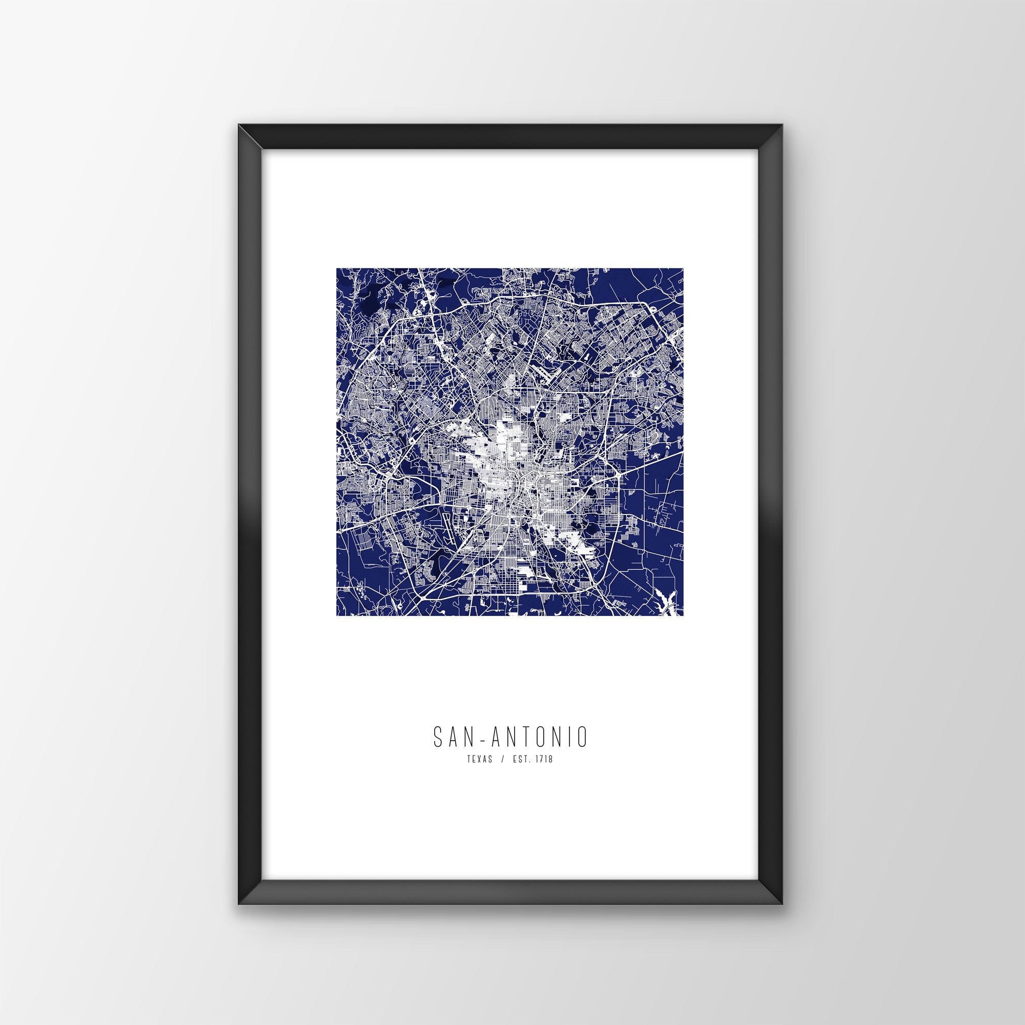 San Antonio City Map Print