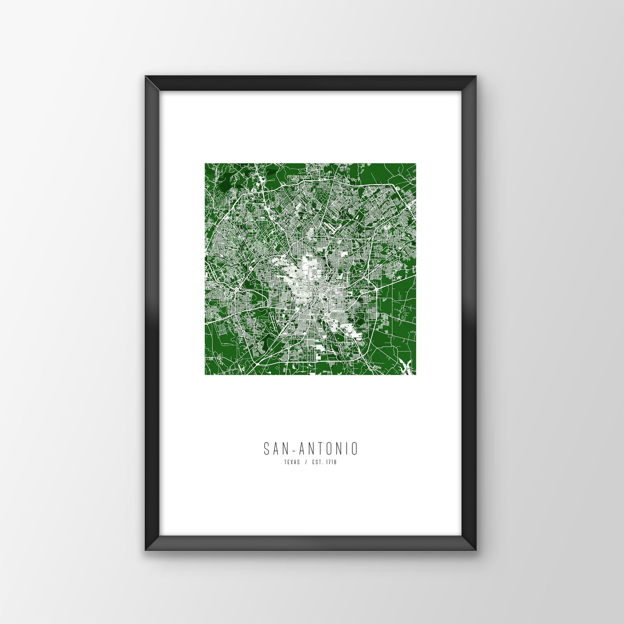 San Antonio City Map Print