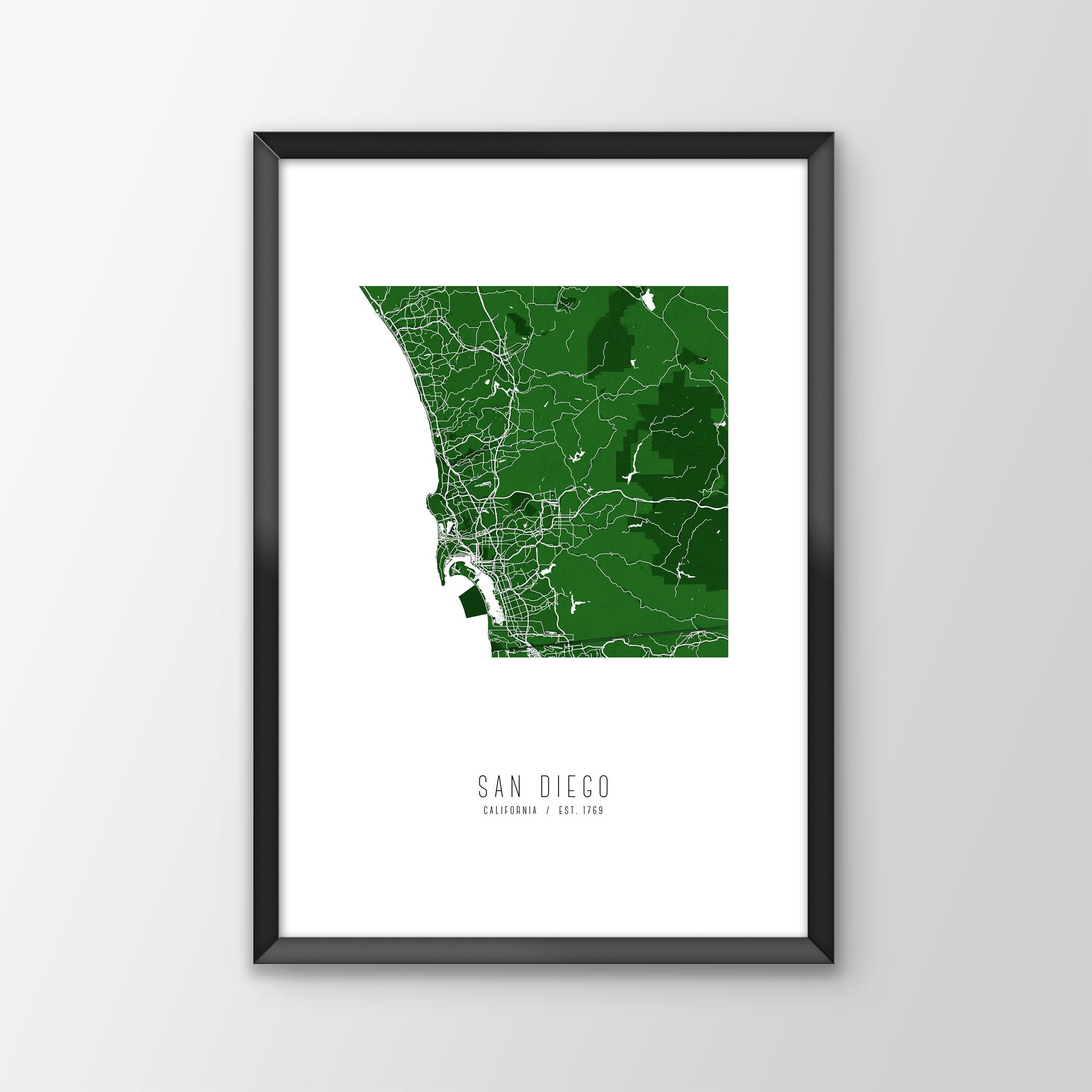 San Diego City Map Print