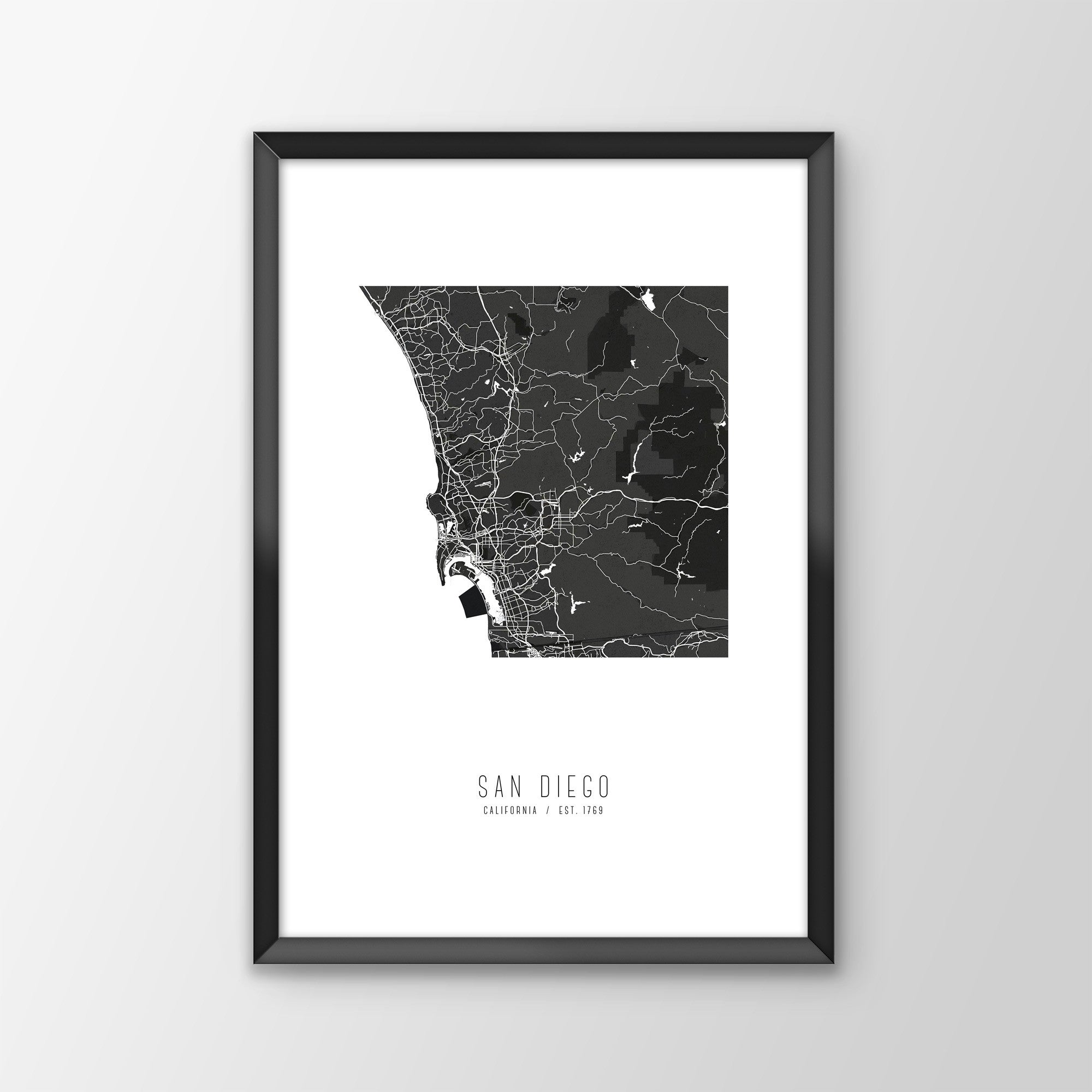 San Diego City Map Print