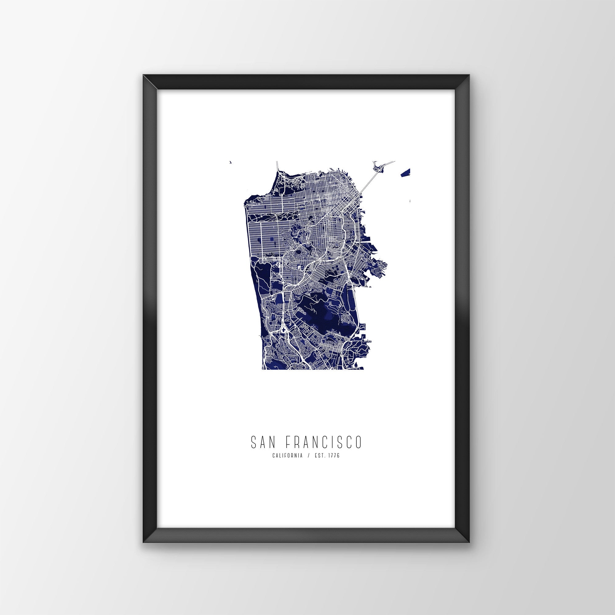 San Francisco City Map Print
