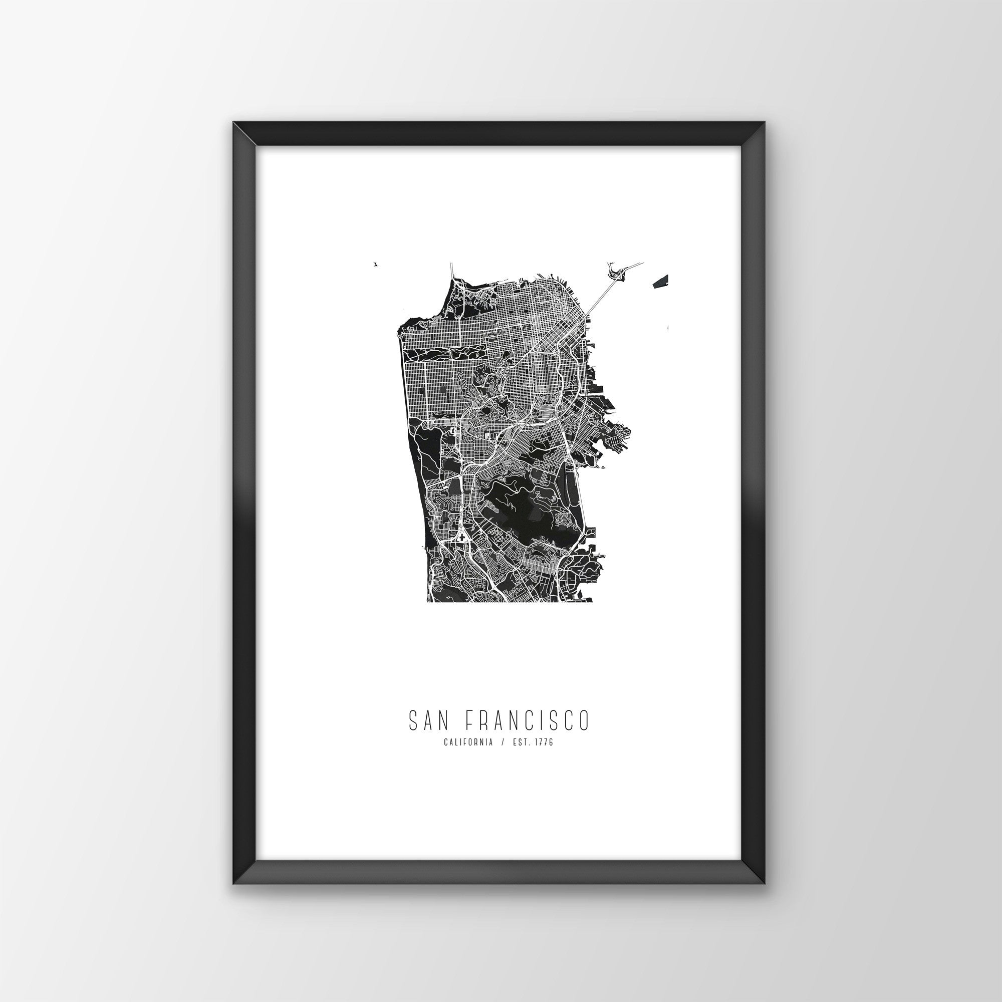 San Francisco City Map Print