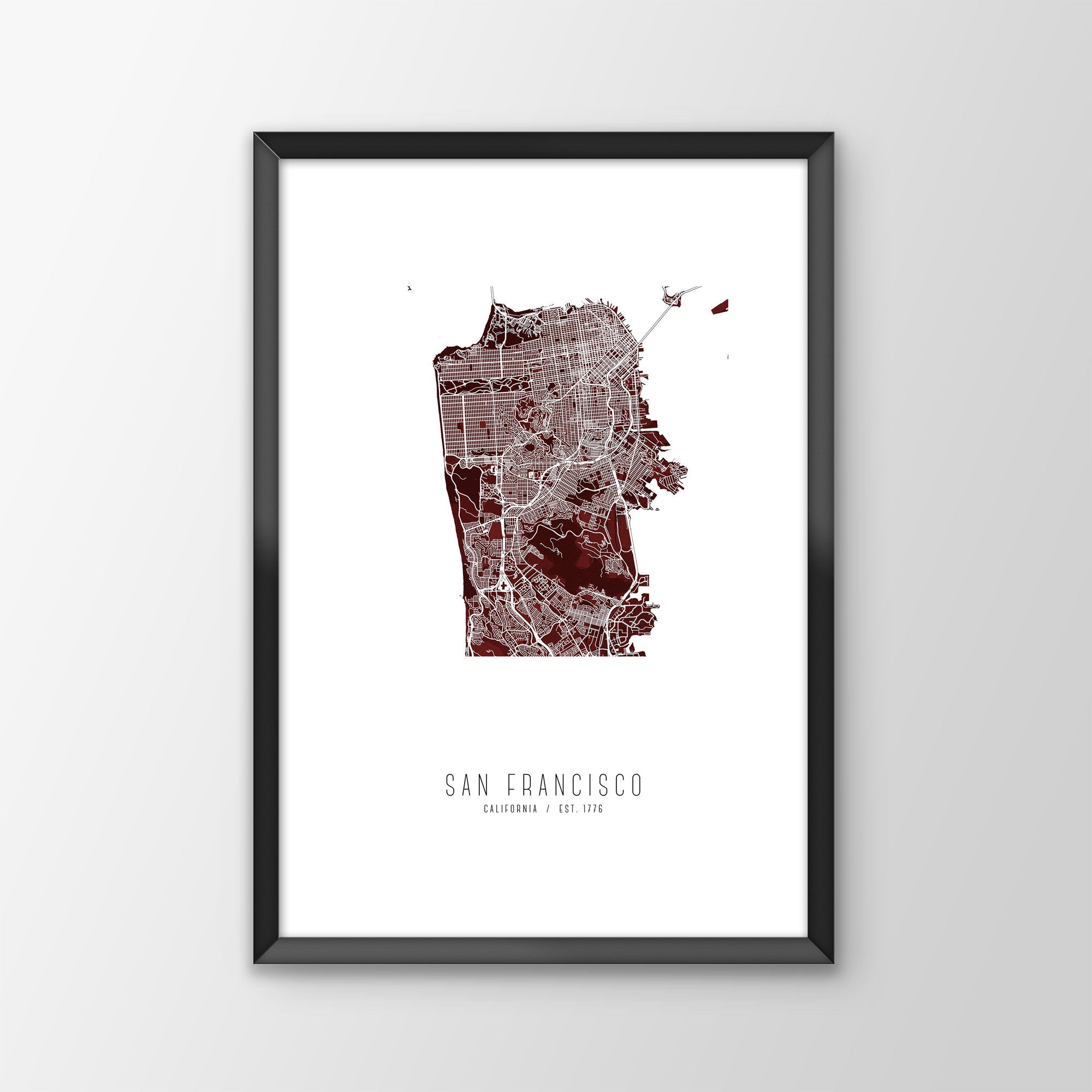 San Francisco City Map Print