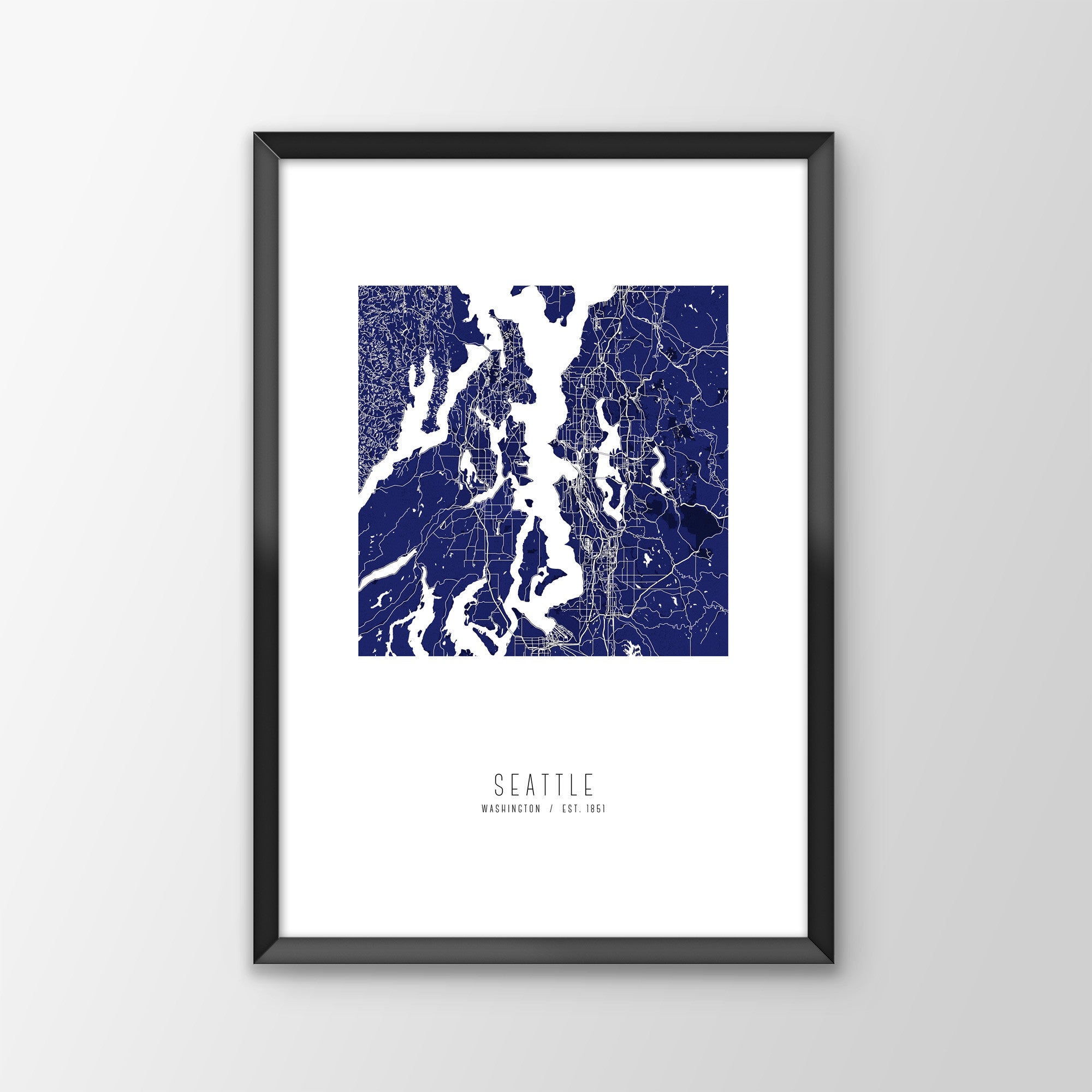 Seattle City Map Print