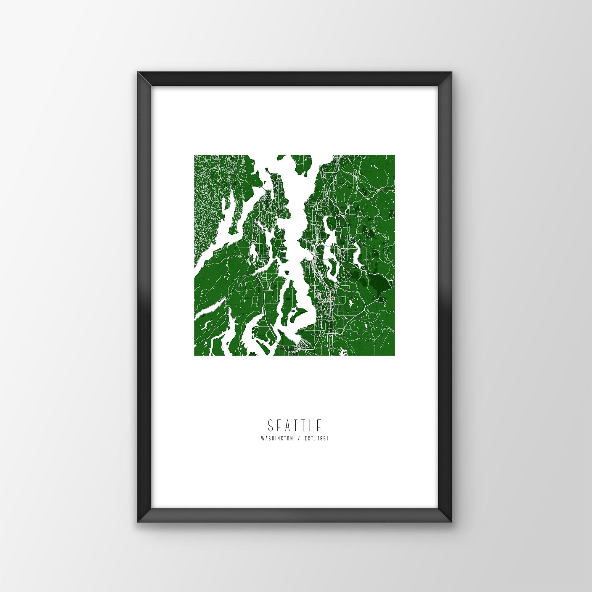Seattle City Map Print