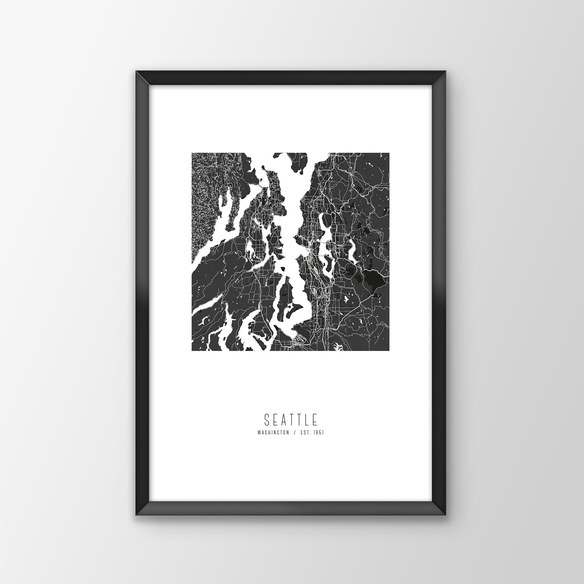 Seattle City Map Print