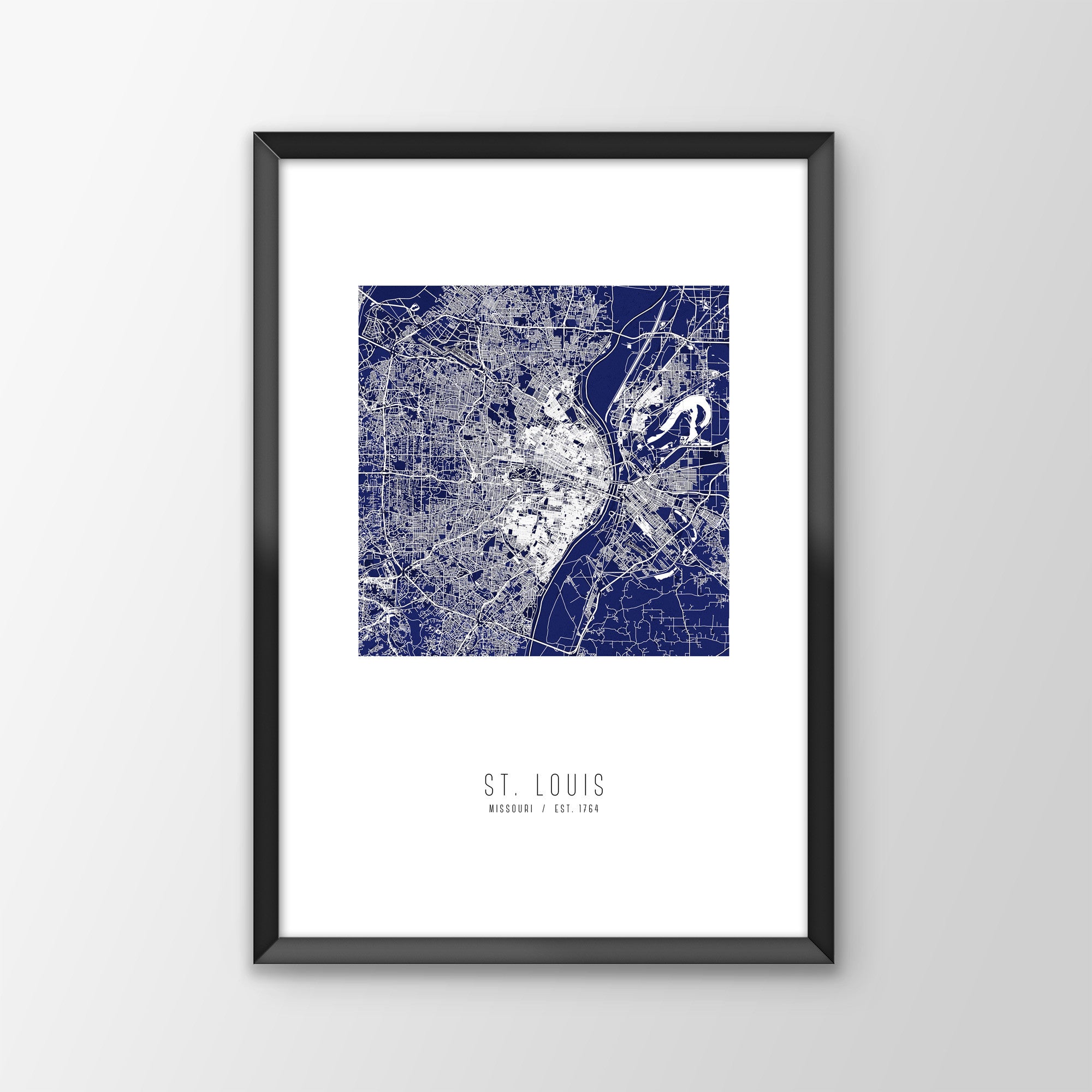 St. Louis City Map Print
