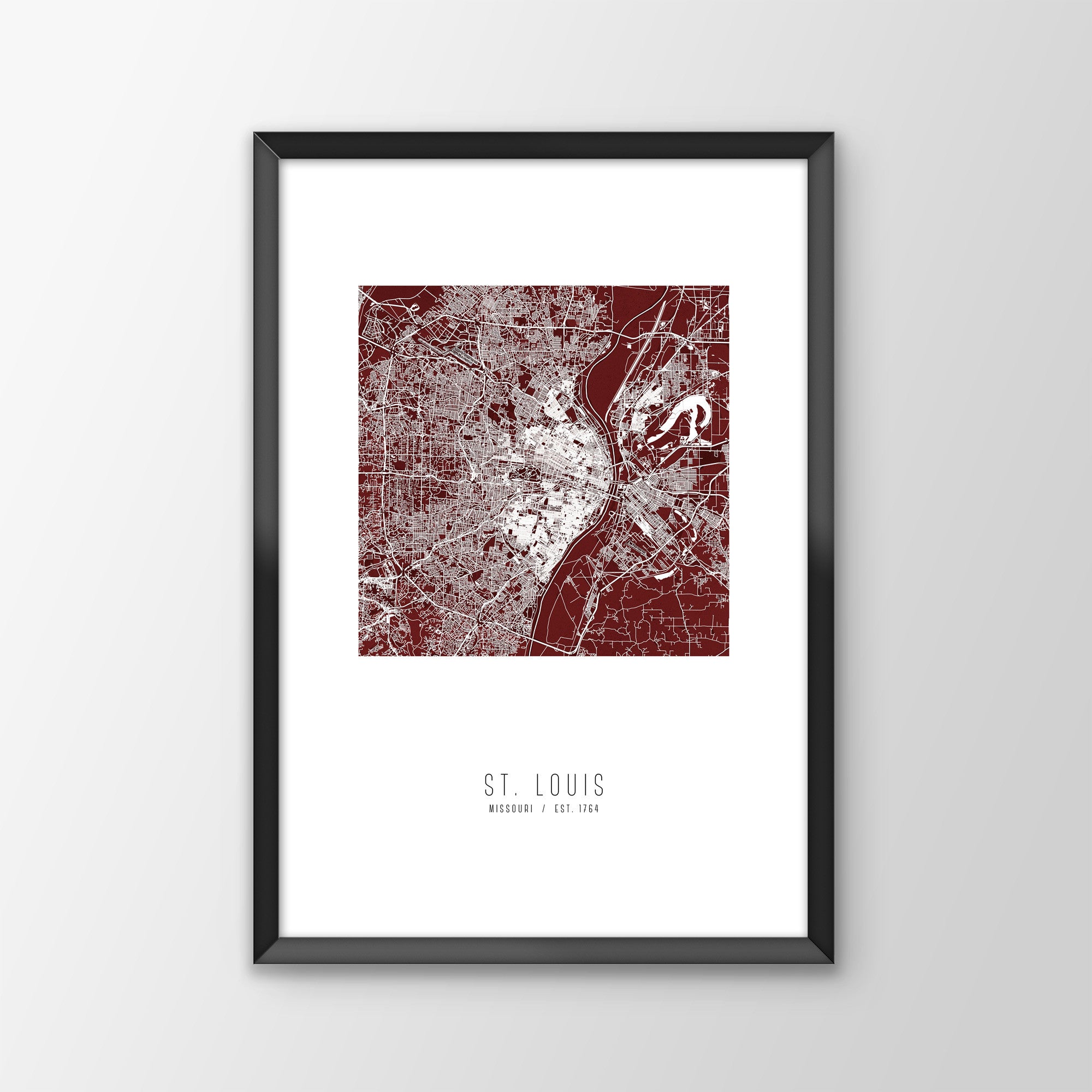 St. Louis City Map Print