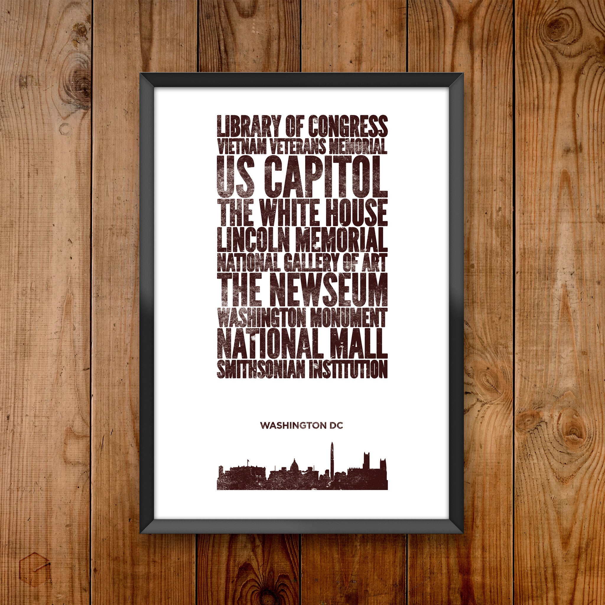 Washington DC City Print