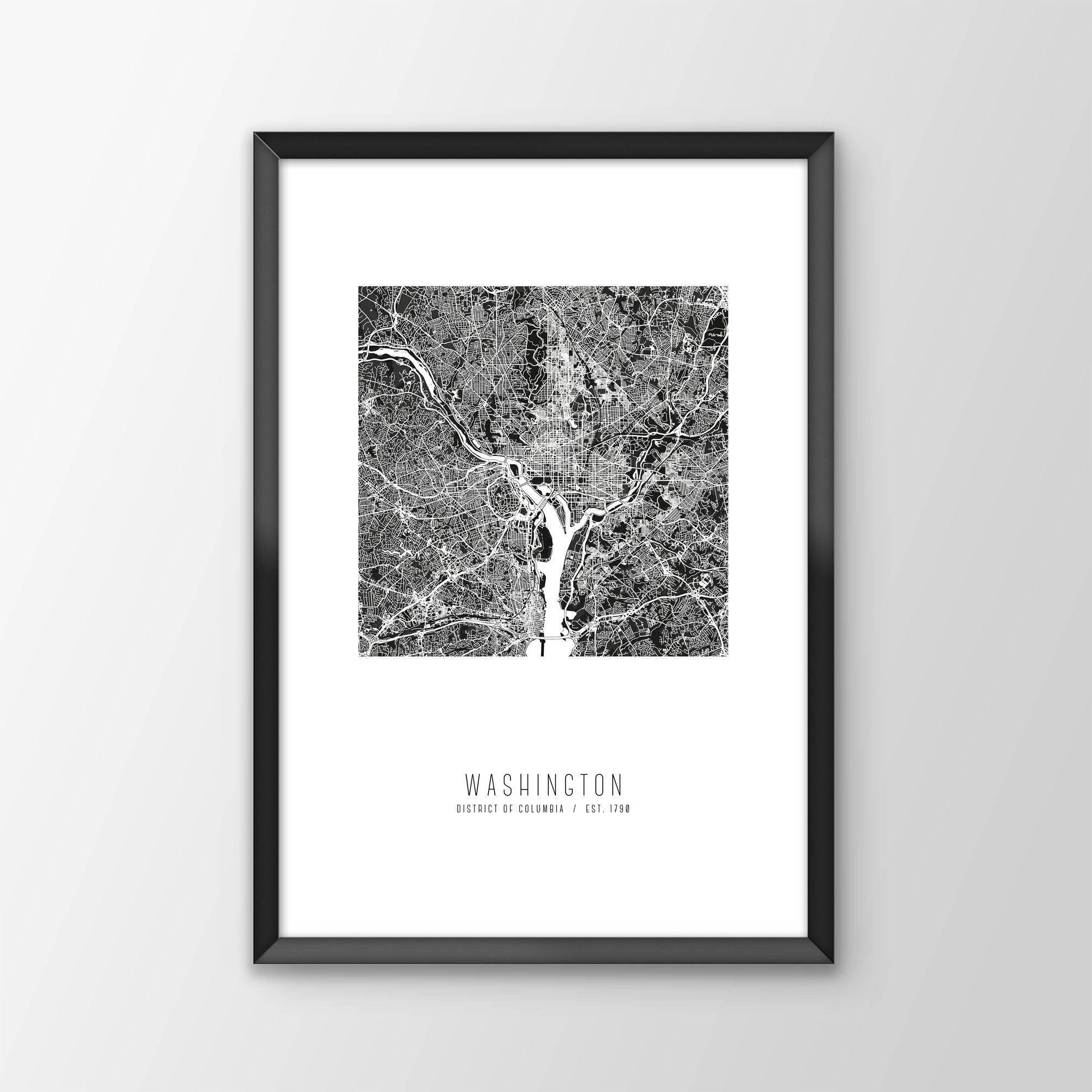 Washington D.C. City Map Print