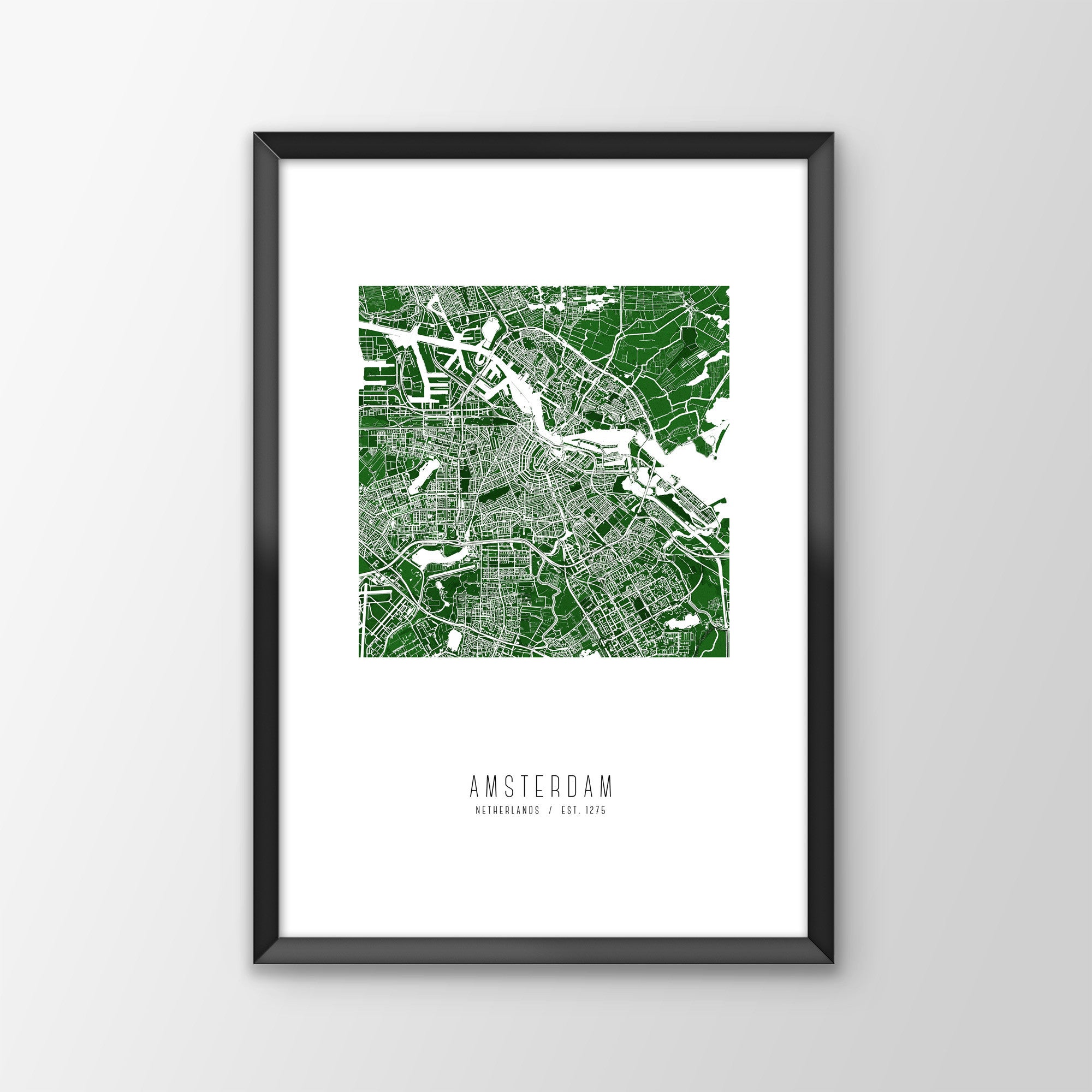 Amsterdam City Map Print