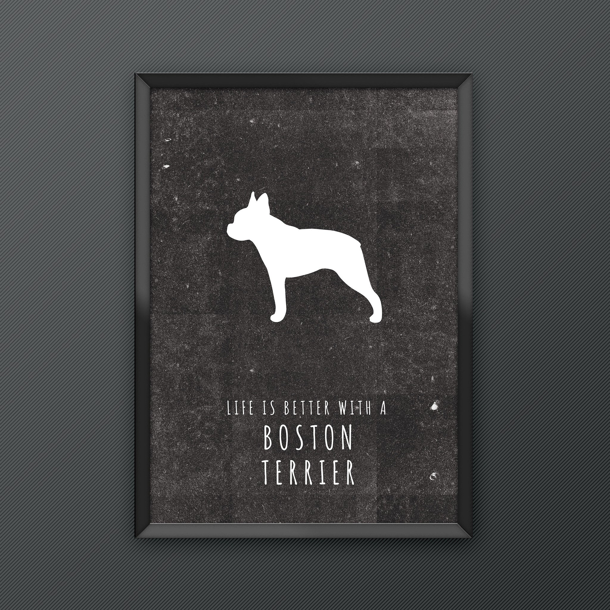 Boston Terrier Dog Print