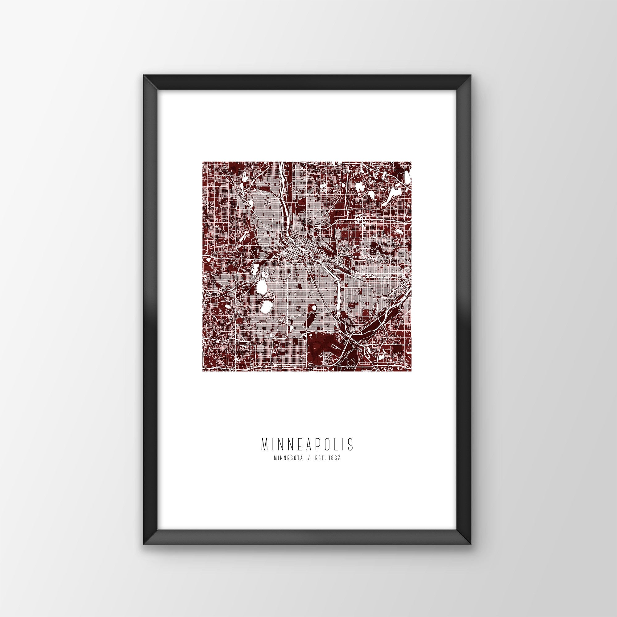 Minneapolis City Map Print